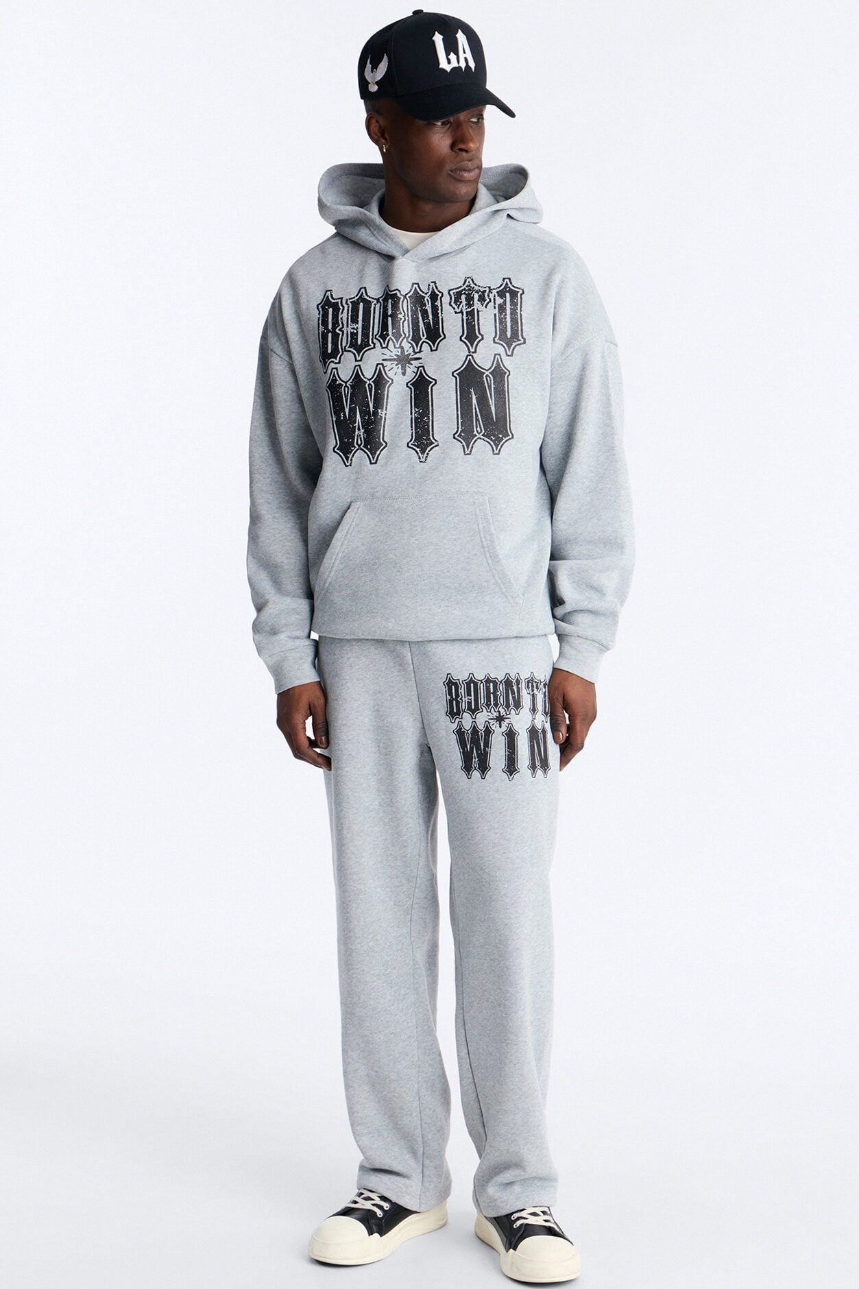 Born To Win Sweatpants - Heather Grey image 1