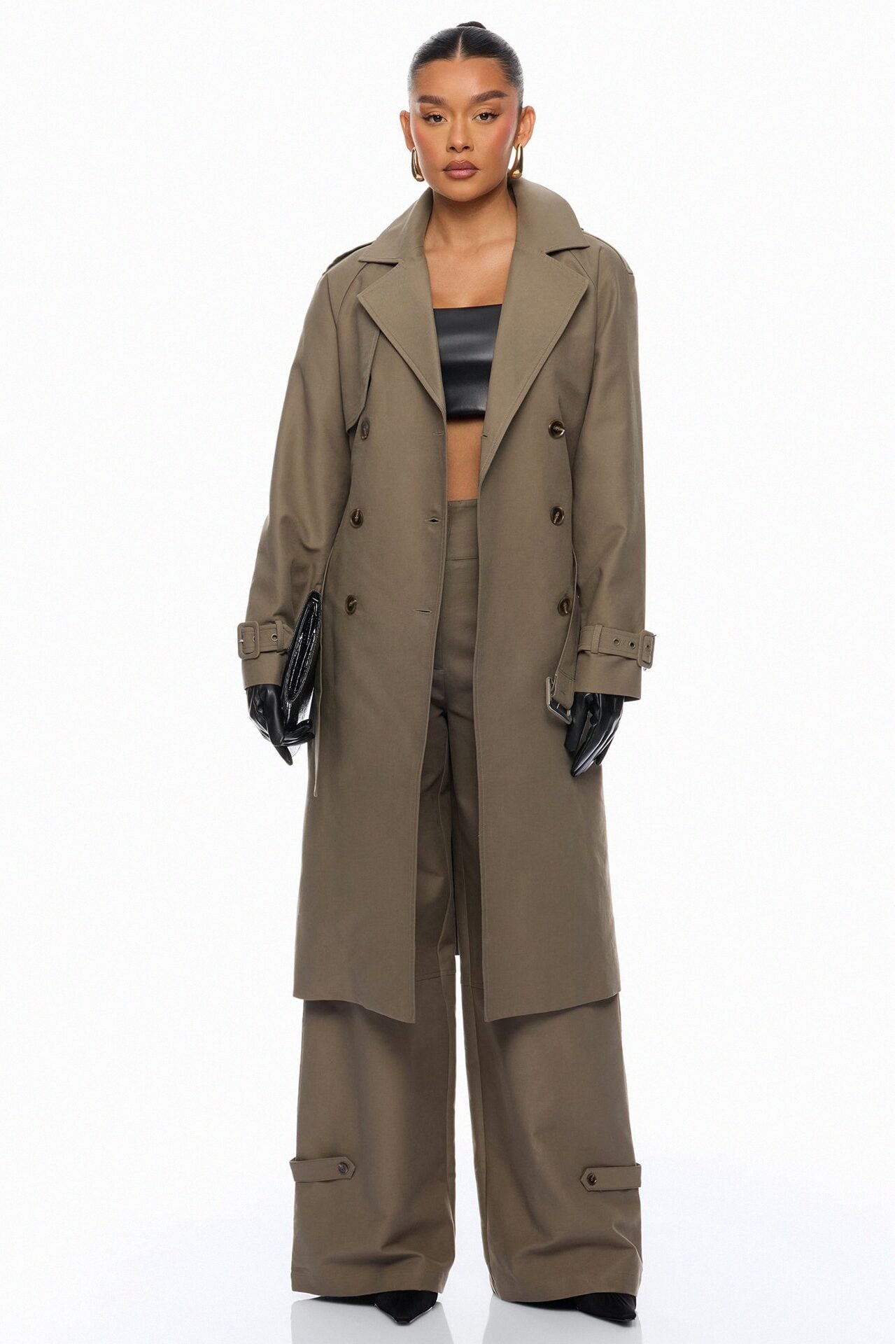 Marcella Double Breasted Coat - Olive image 1