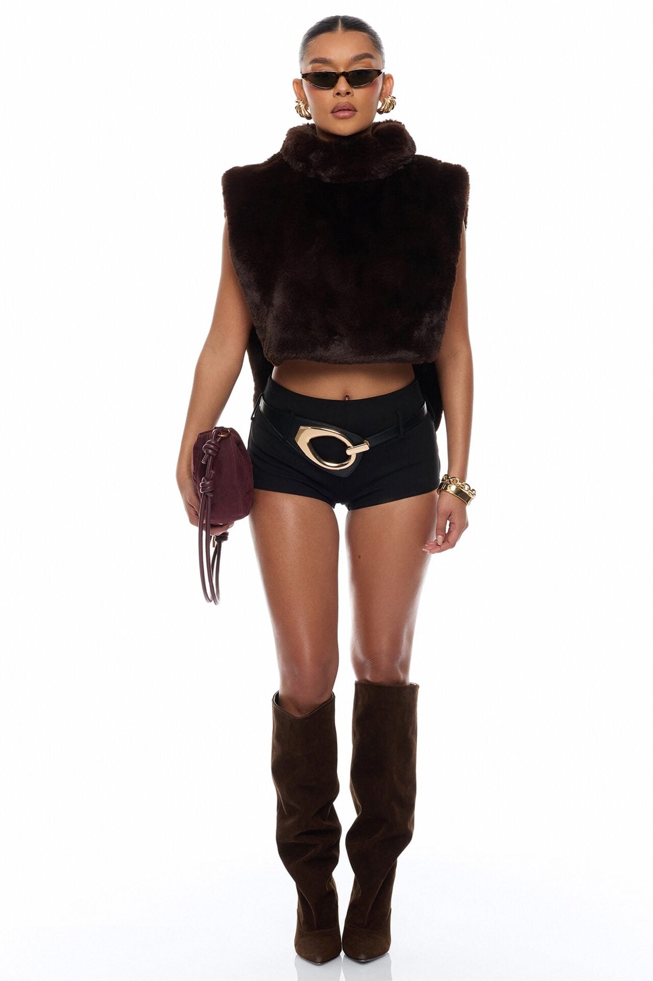At The Slopes Faux Fur Vest - Brown image 1