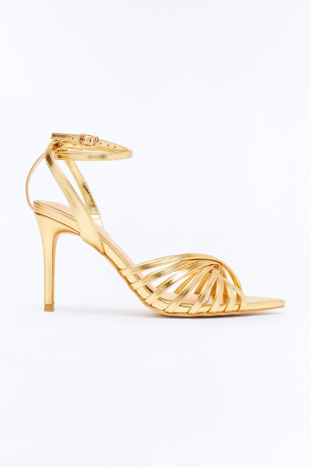 Dayza Ankle Strap Heels - Gold image 1