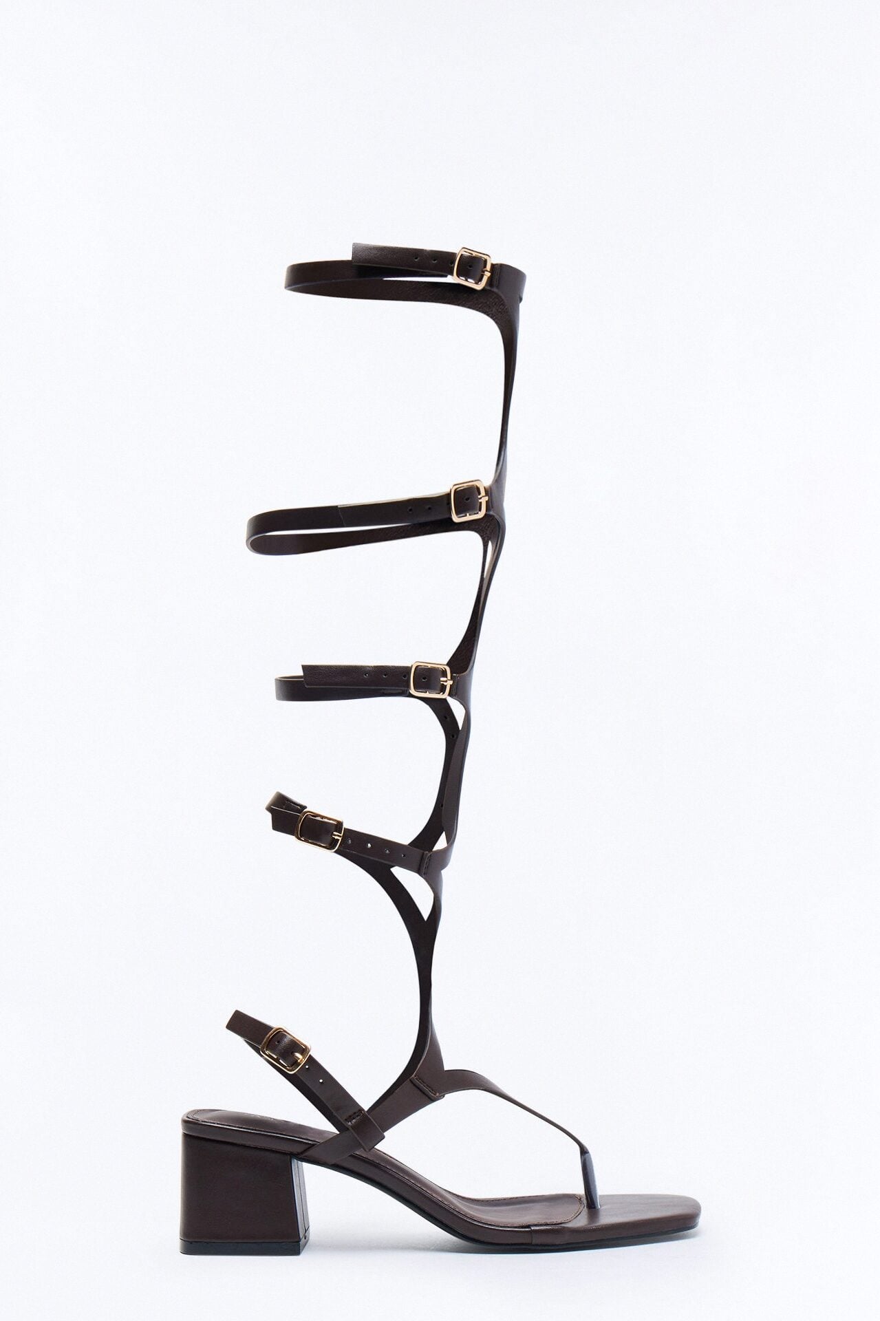 Maisha Gladiator Thong Heels - Brown image 1