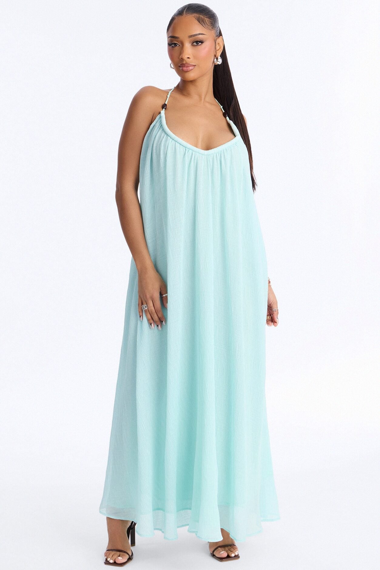 Tori Textured Maxi Dress - Blue image 1