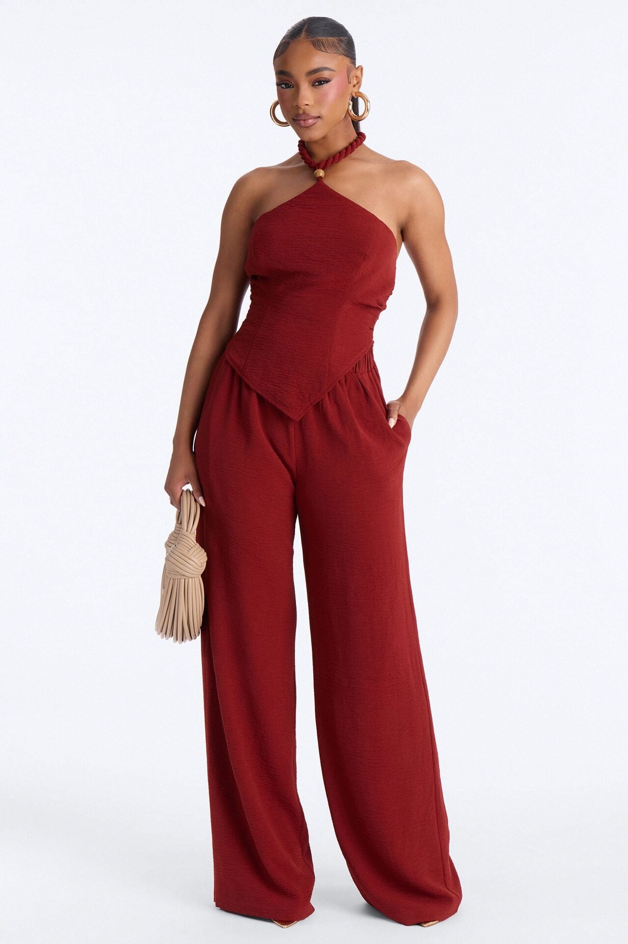 Mariana Halter Pant Set - Rust image 1