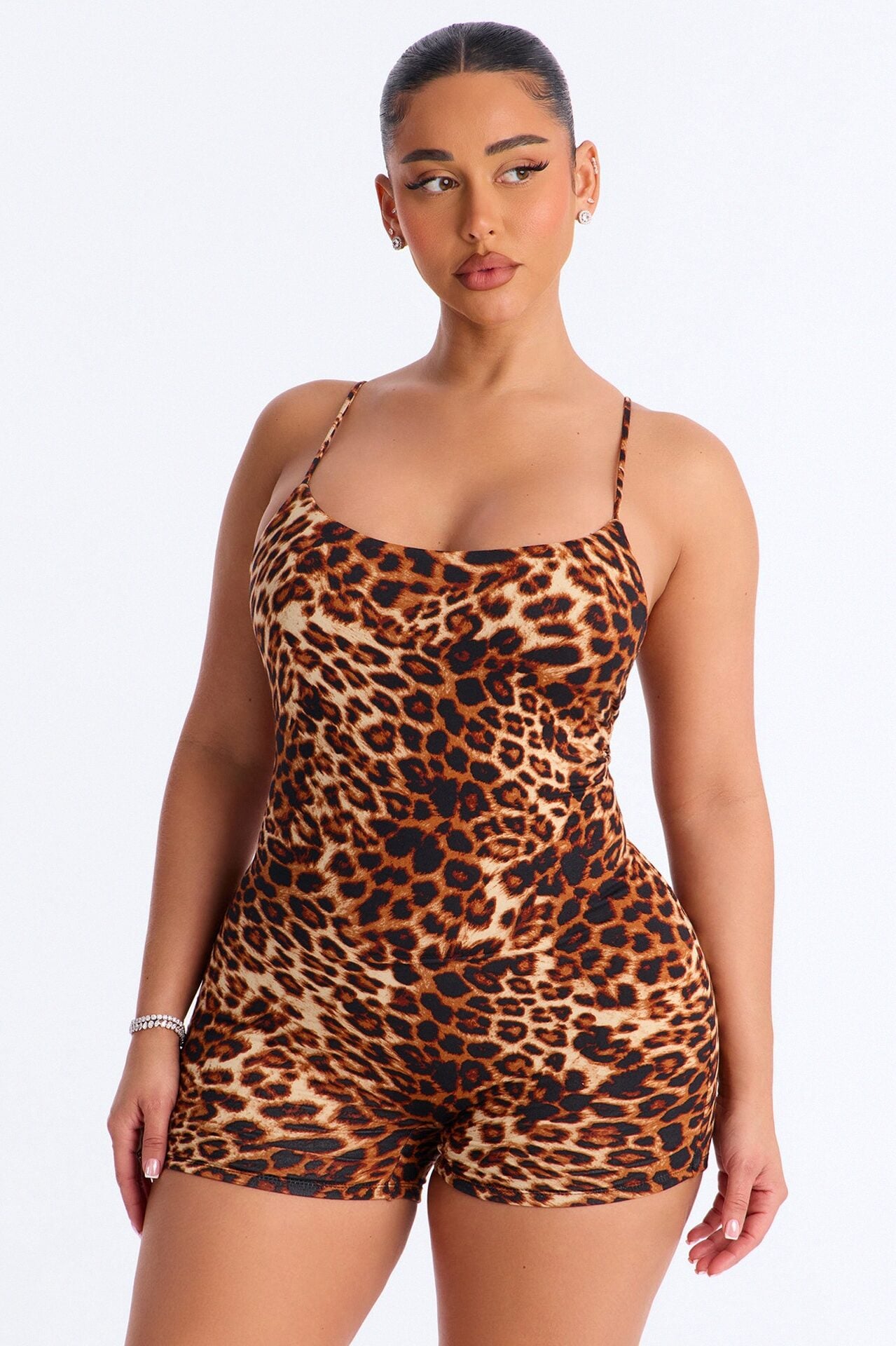 Hot Minute Leopard Romper - Leopard image 1