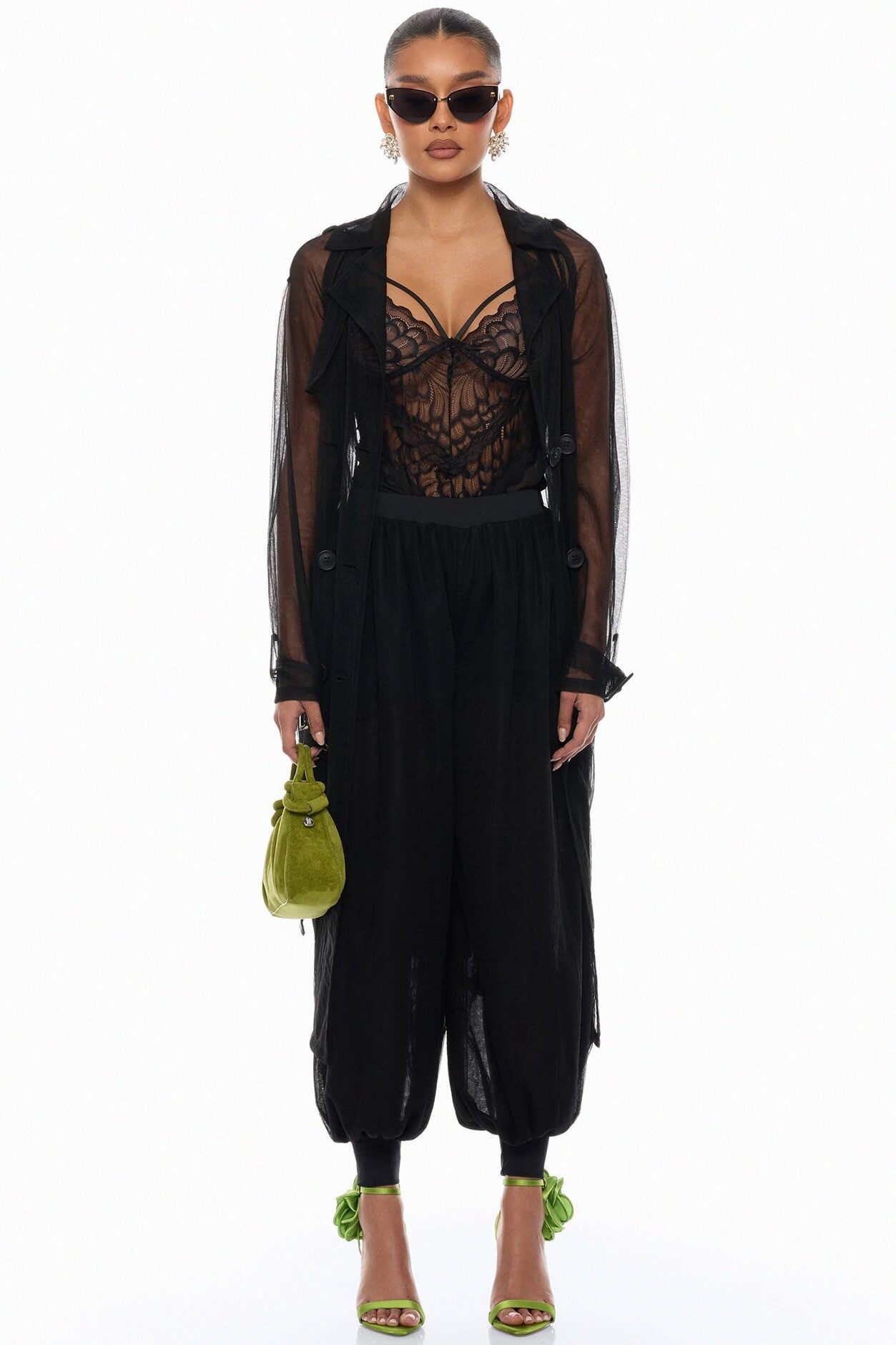 Karlee Tulle Balloon Pant - Black image 1