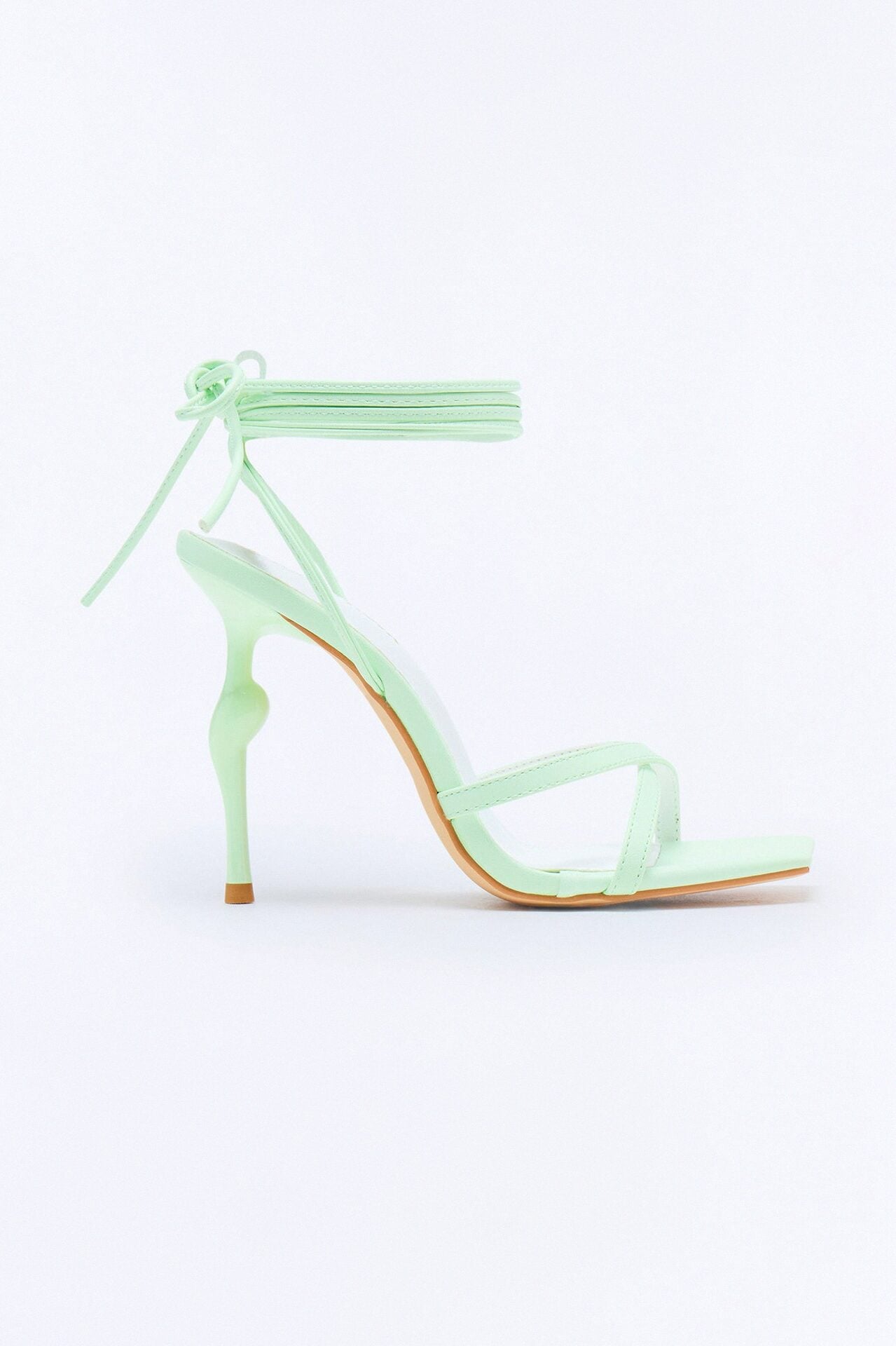 Femma Wrap Up Stiletto Heels - Green image 1