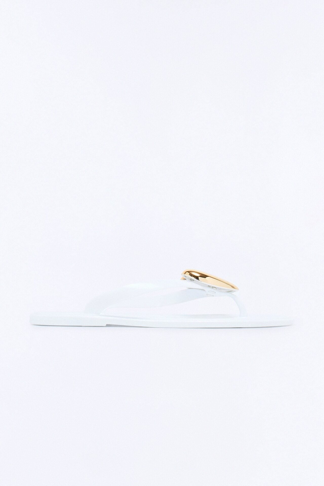 Jenna Heart Flip Flops - White image 1