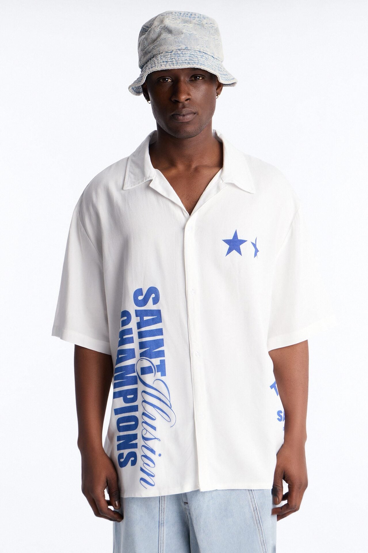 Saint Illusion Button Up Shirt - White image 1