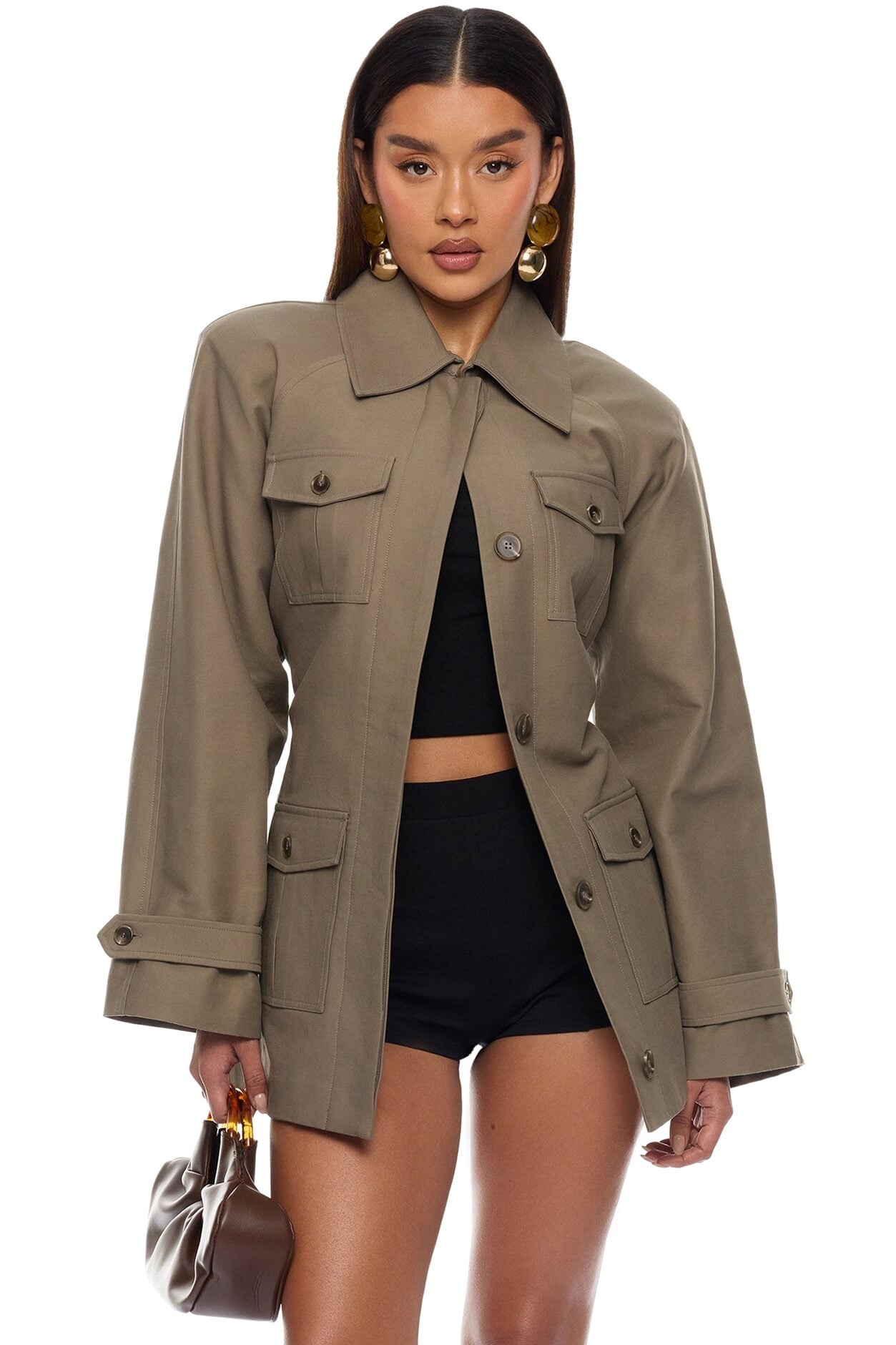 Marcella Belted Jacket - Olive image 1