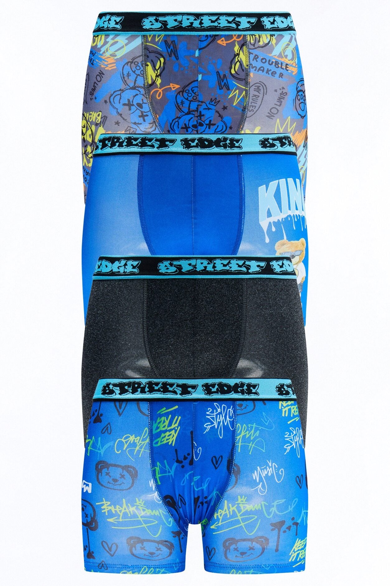 Mini Graffiti Boxer 4 Pack - Blue/combo image 1