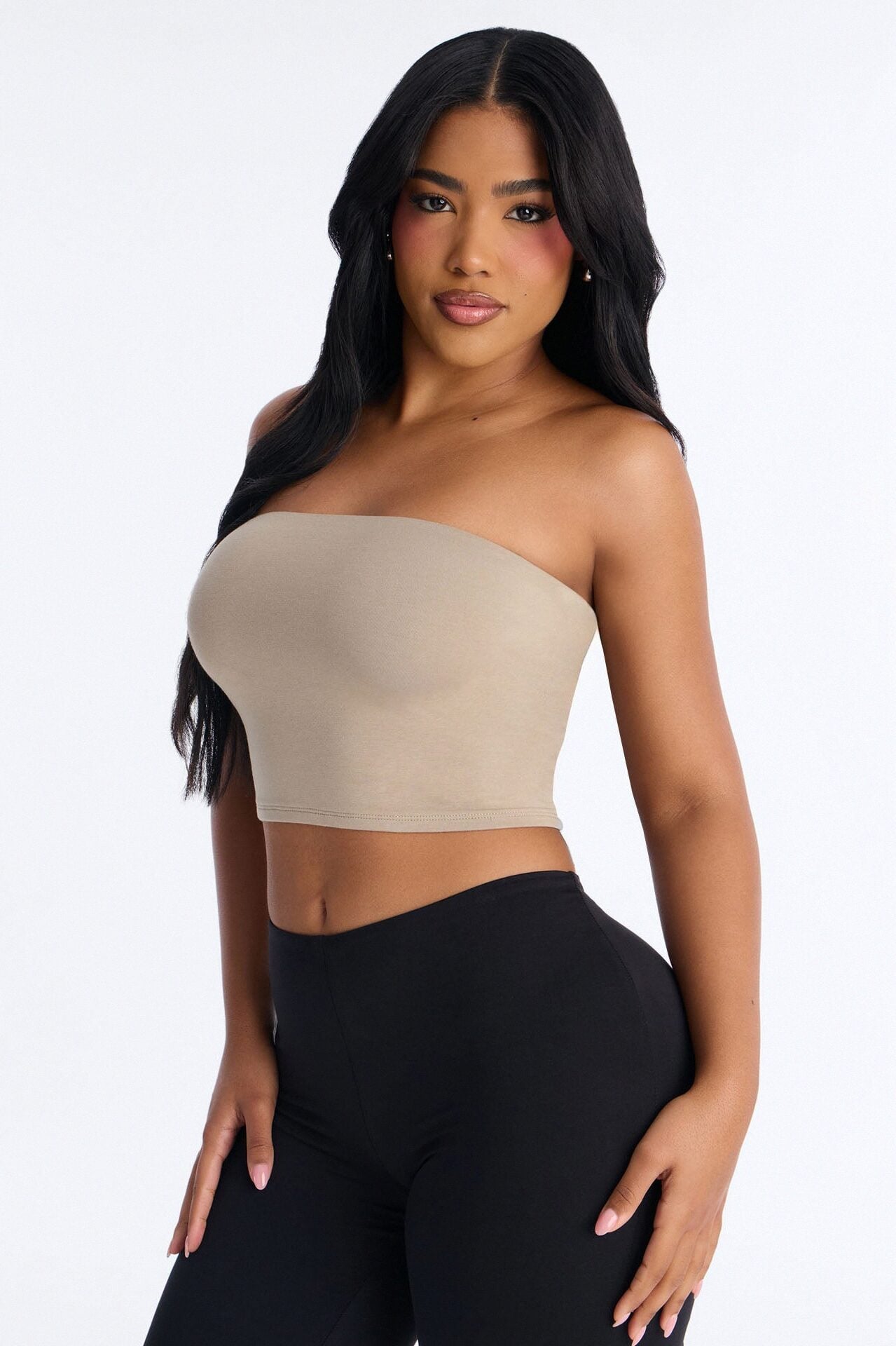 Lyla Double Lined Tube Top - Olive image 1
