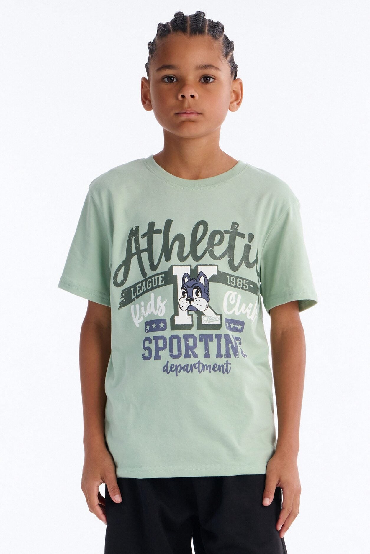 Mini He's An Athlete Short Set - Green/combo image 1