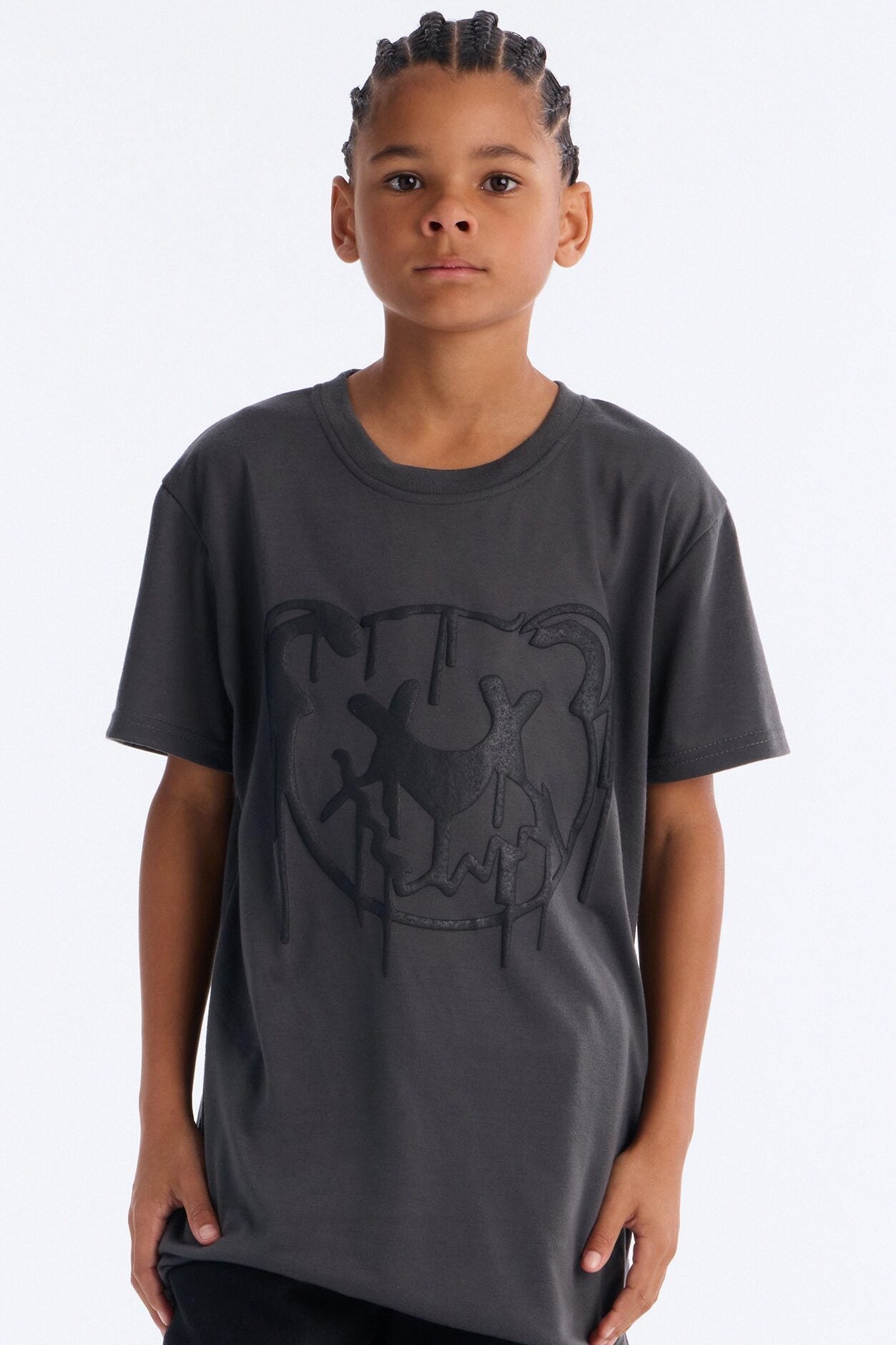 Mini Can't Bear The Drip Short Set - Grey/Black image 1
