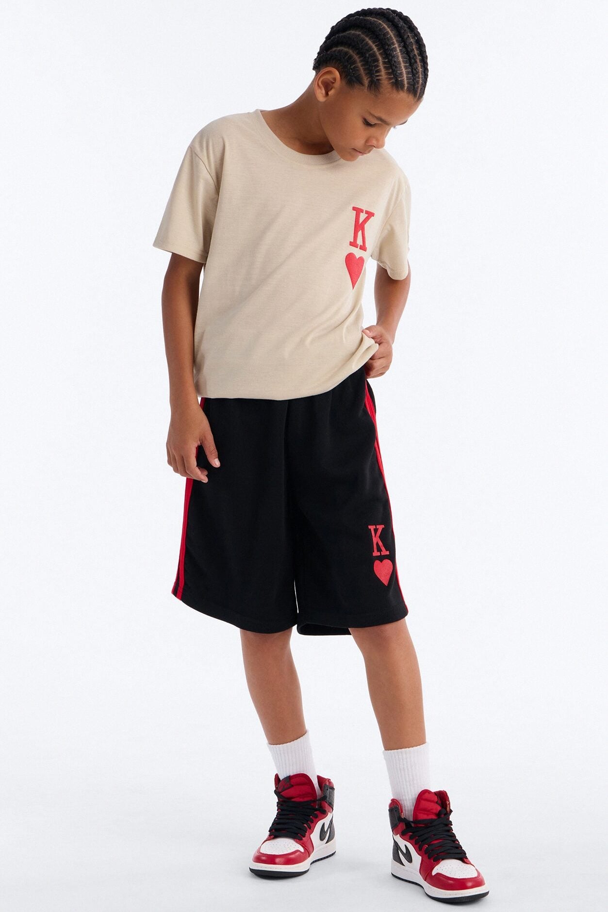 Mini King Of Hearts Short Set - Natural/Combo image 1