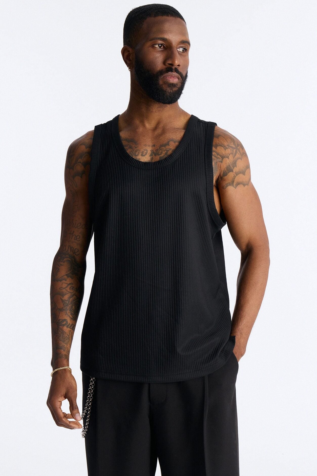 Show Up Tank Top - Black image 1