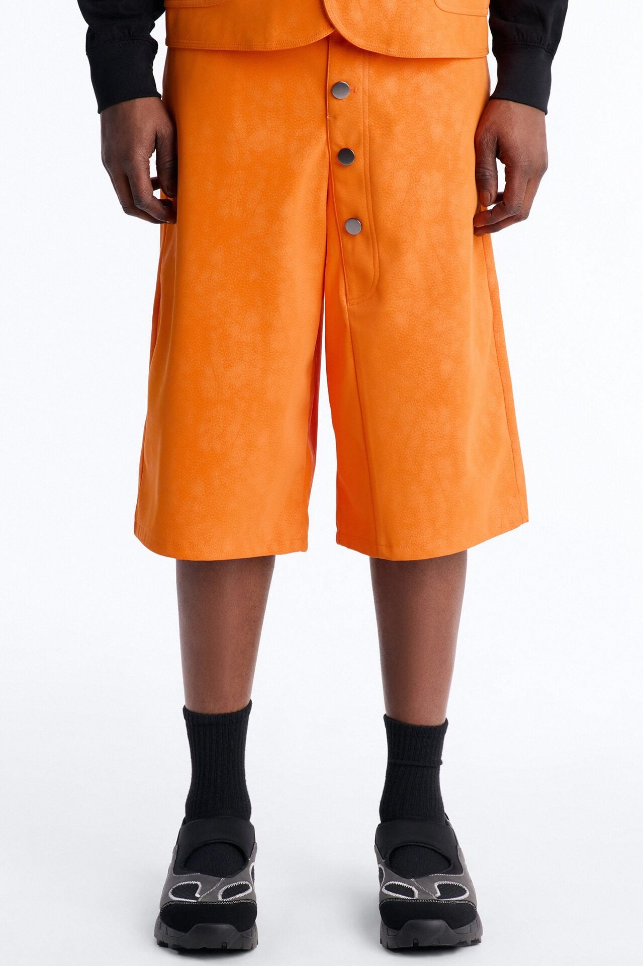 Baggy Rebel Hyde Faux Leather Short - Orange image 1