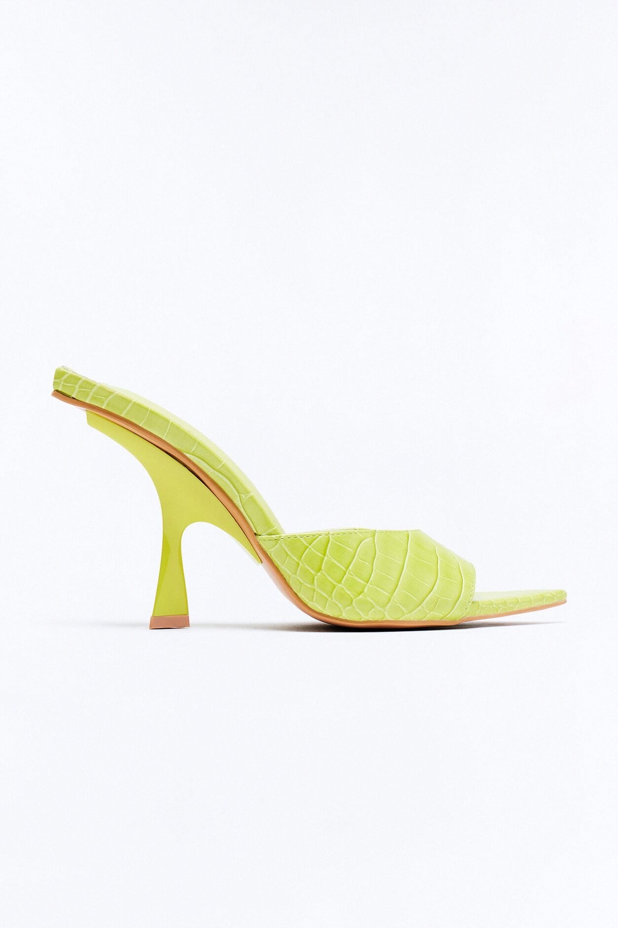 Citrus Croc Heels - Lime image 1
