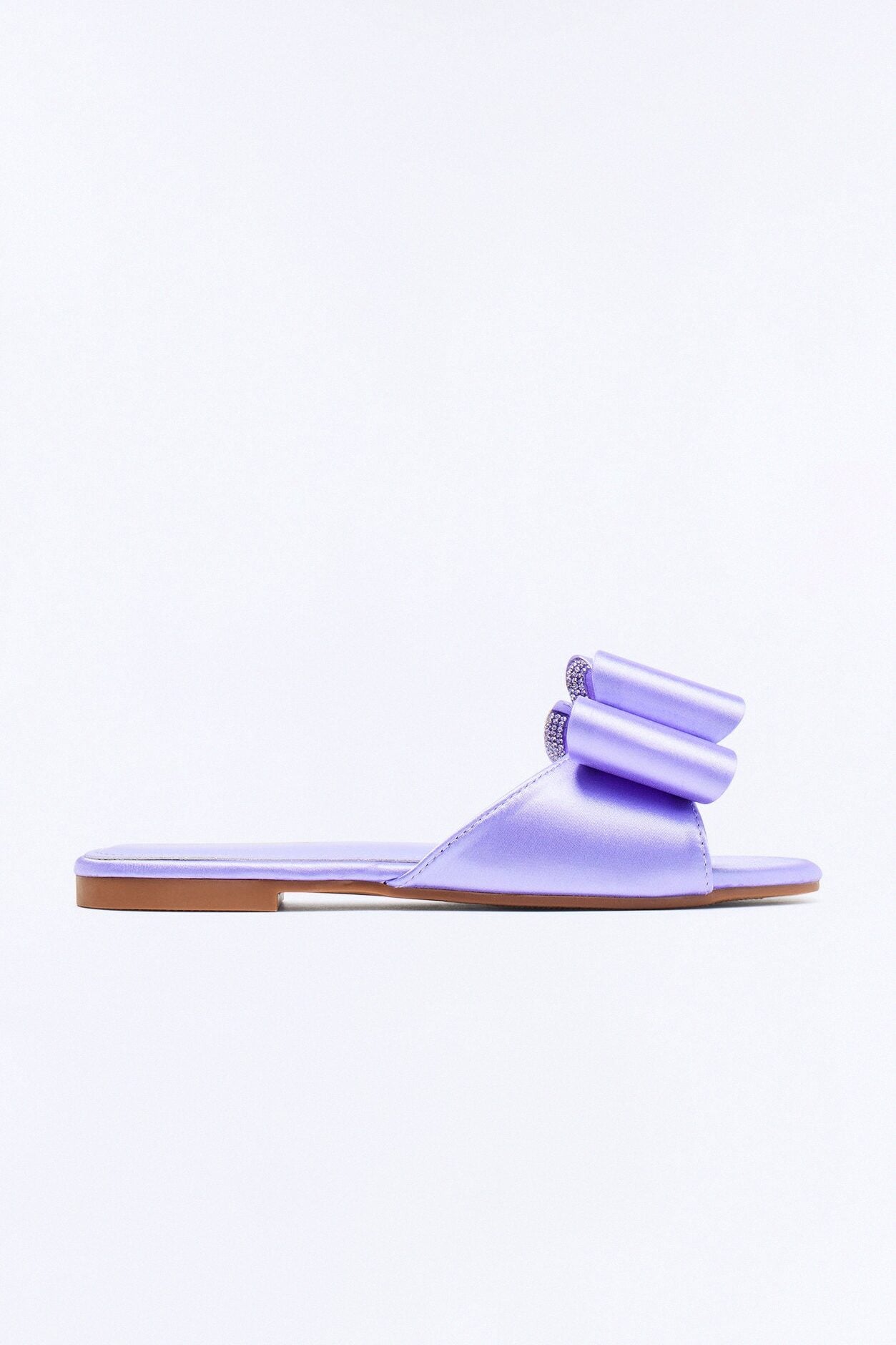 Loveliness Satin Bow Sandals - Lavender image 1