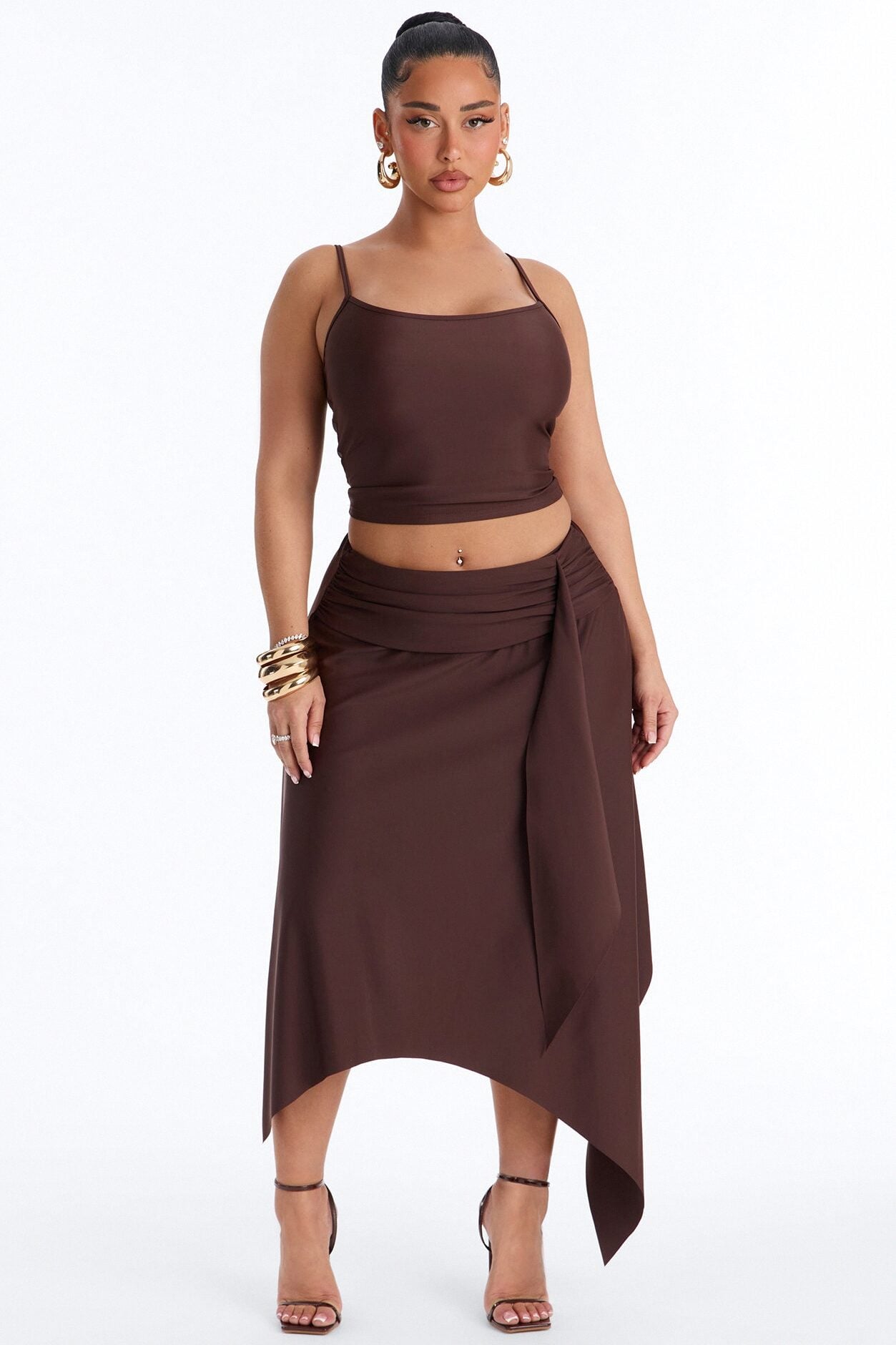 Megan Muse Skirt Set - Brown image 1
