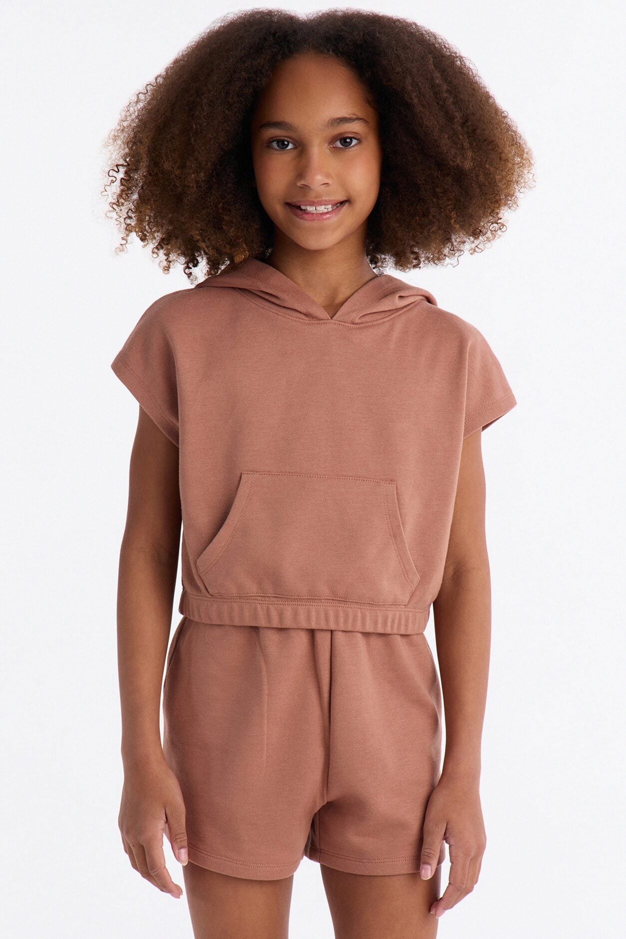 Mini Chill With You Short Set - Taupe image 1