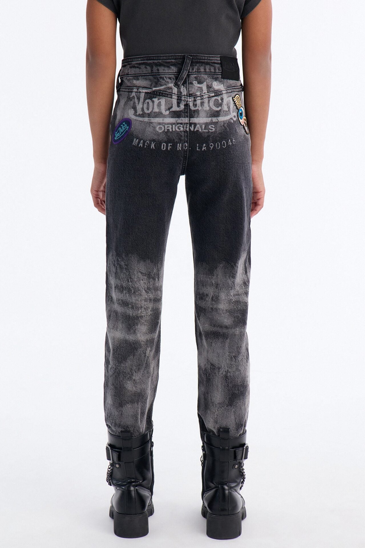 Mini Von Dutch Low Rise Washed Skinny Jeans - Black Wash image 1