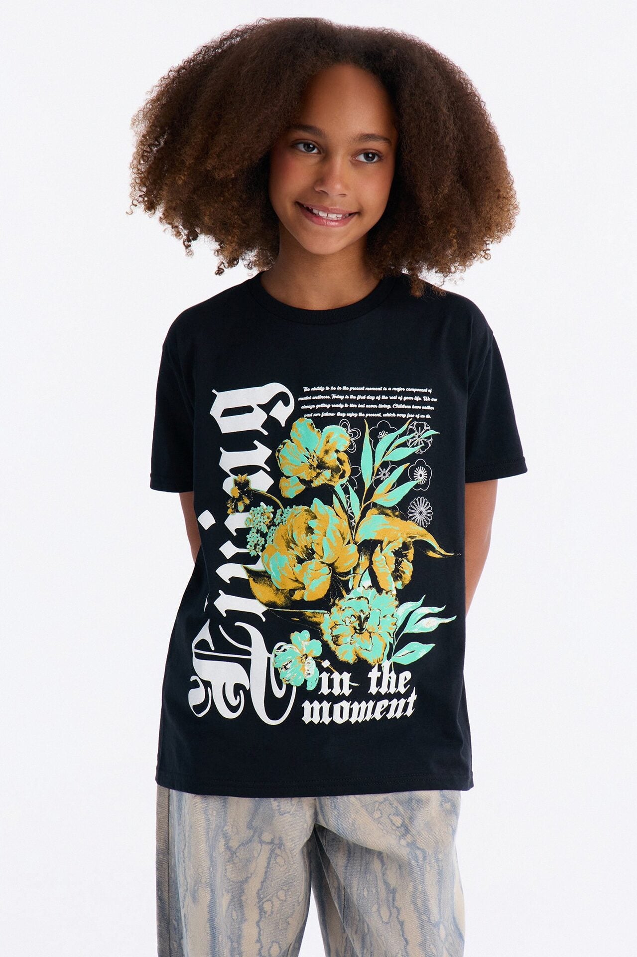 Mini Living In The Moment Short Sleeve Tee - Black image 1