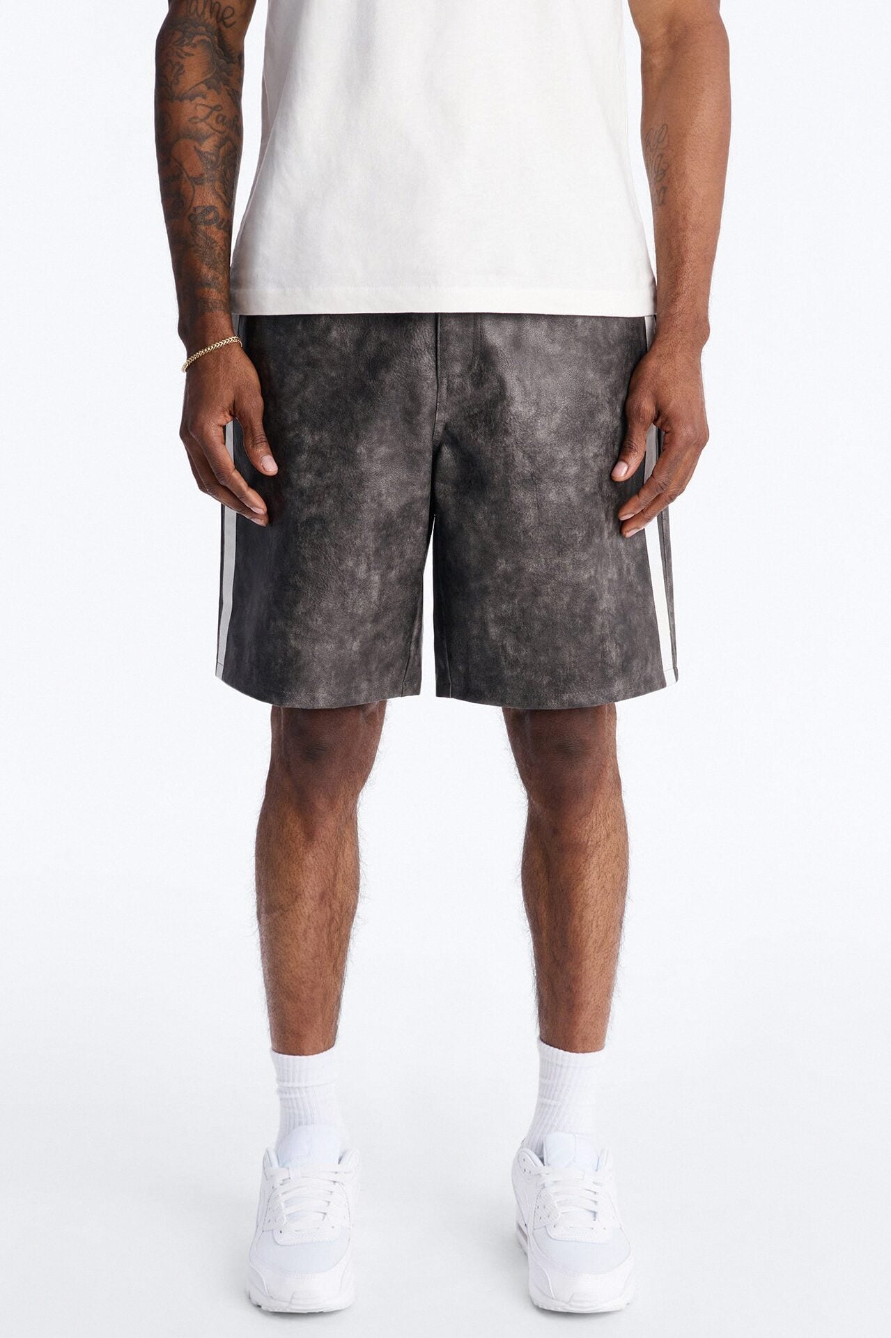 Relaxed Aubrey Hill Faux Leather Short - Black image 1