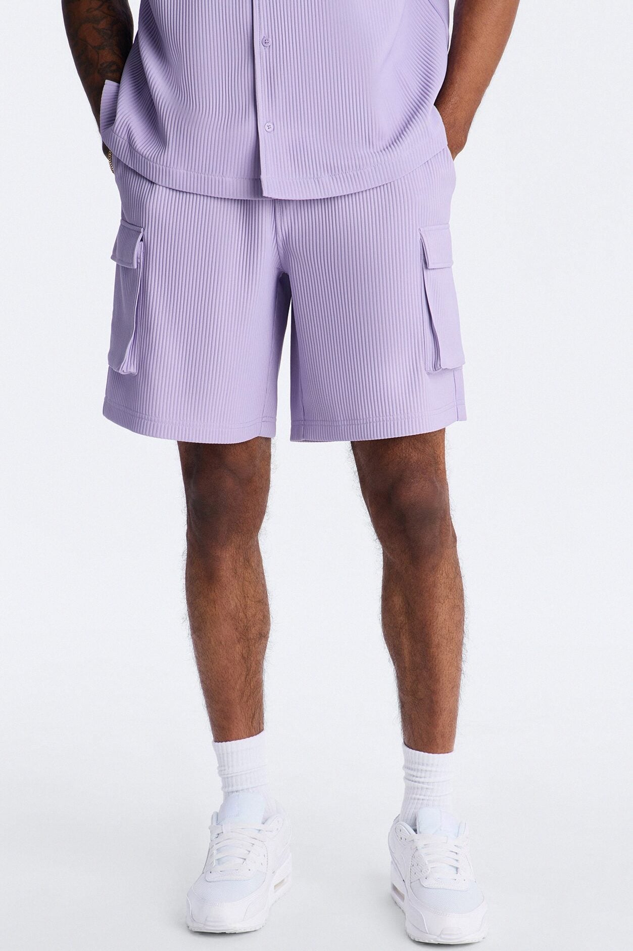 Show Up Relaxed Cargo Short - Lavender image 1
