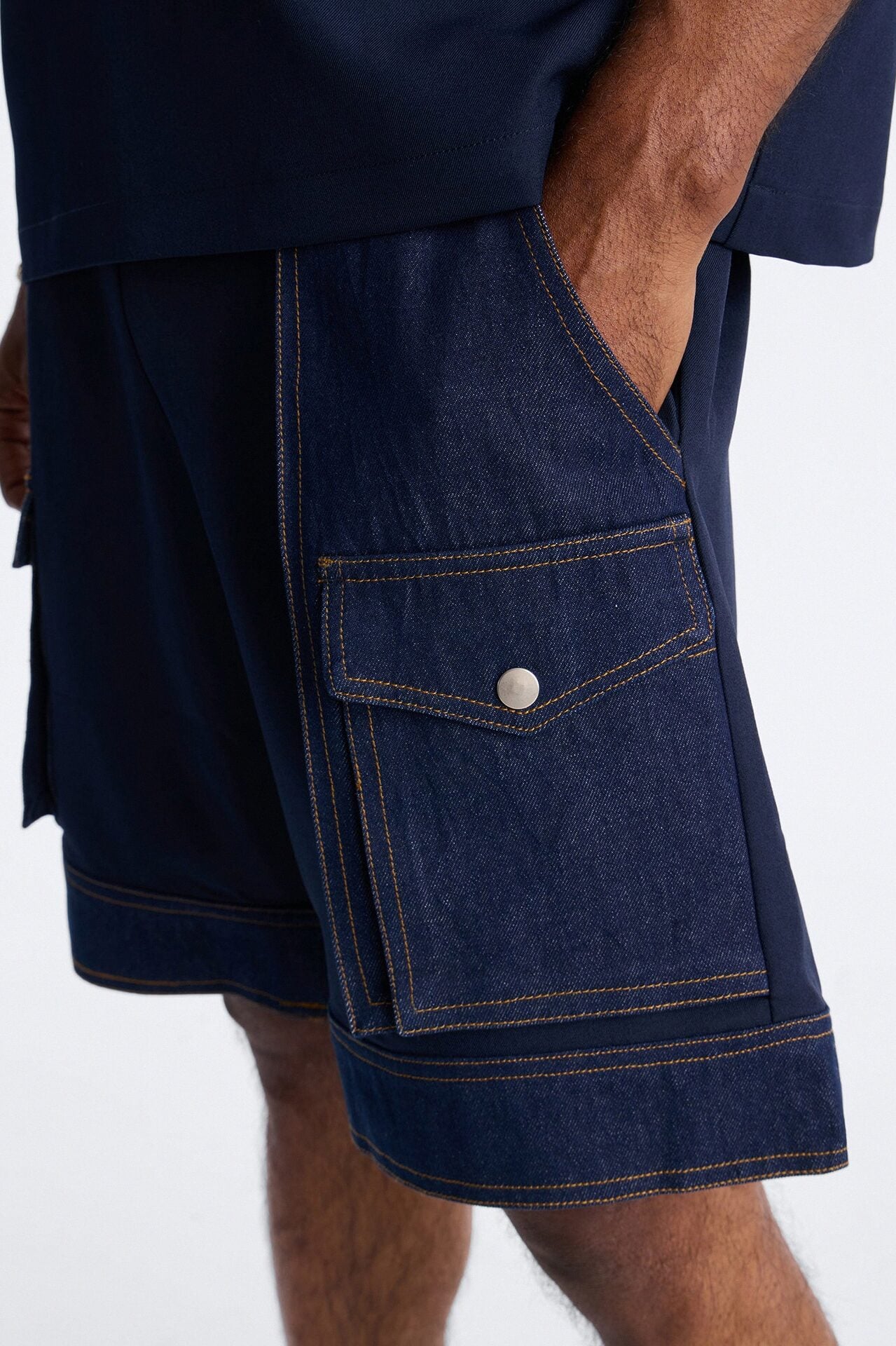 Relaxed Blueprint Cargo Short - Indigo image 1