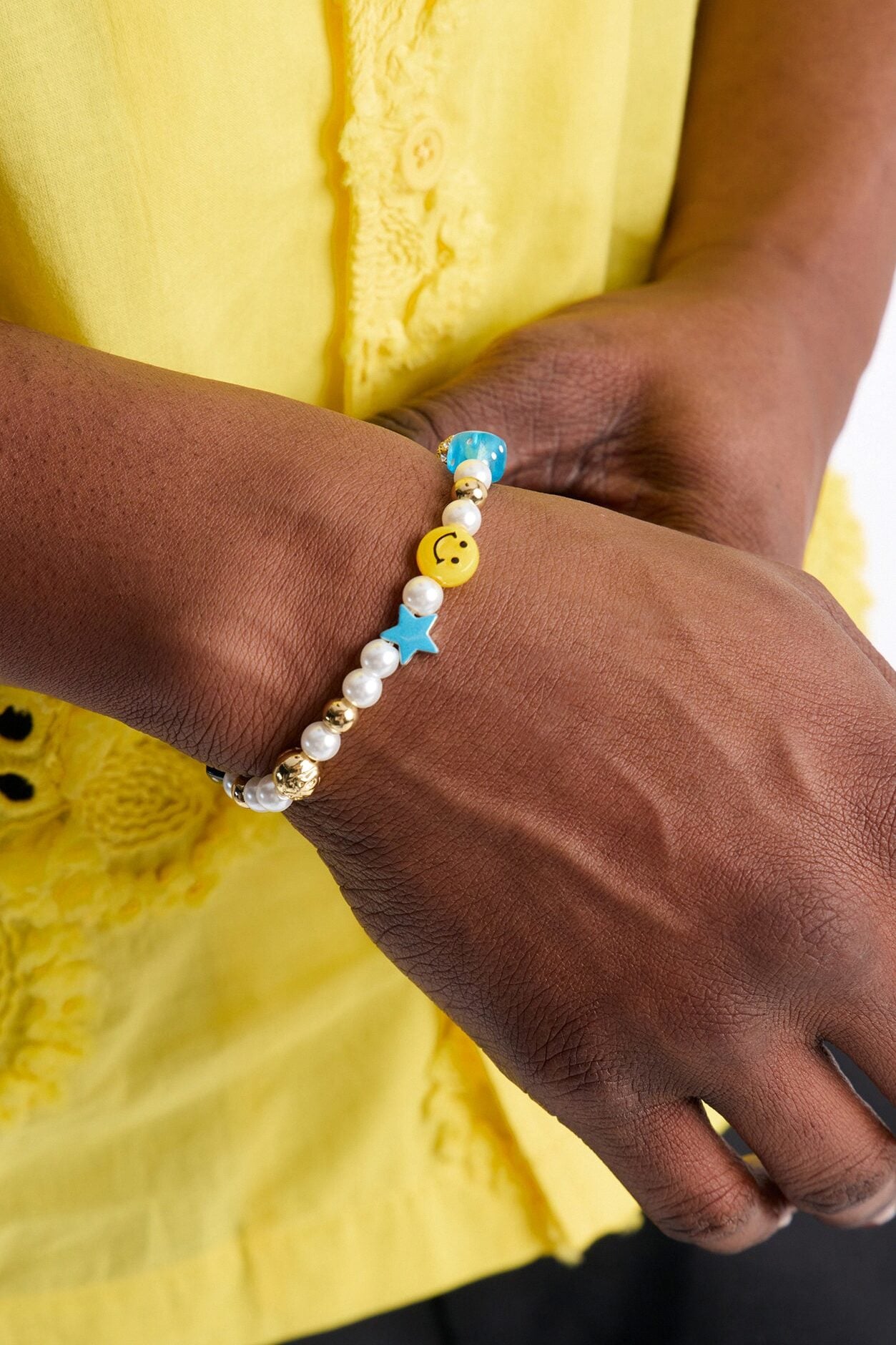 Festival Pearl and Charm Bracelet - Gold image 1
