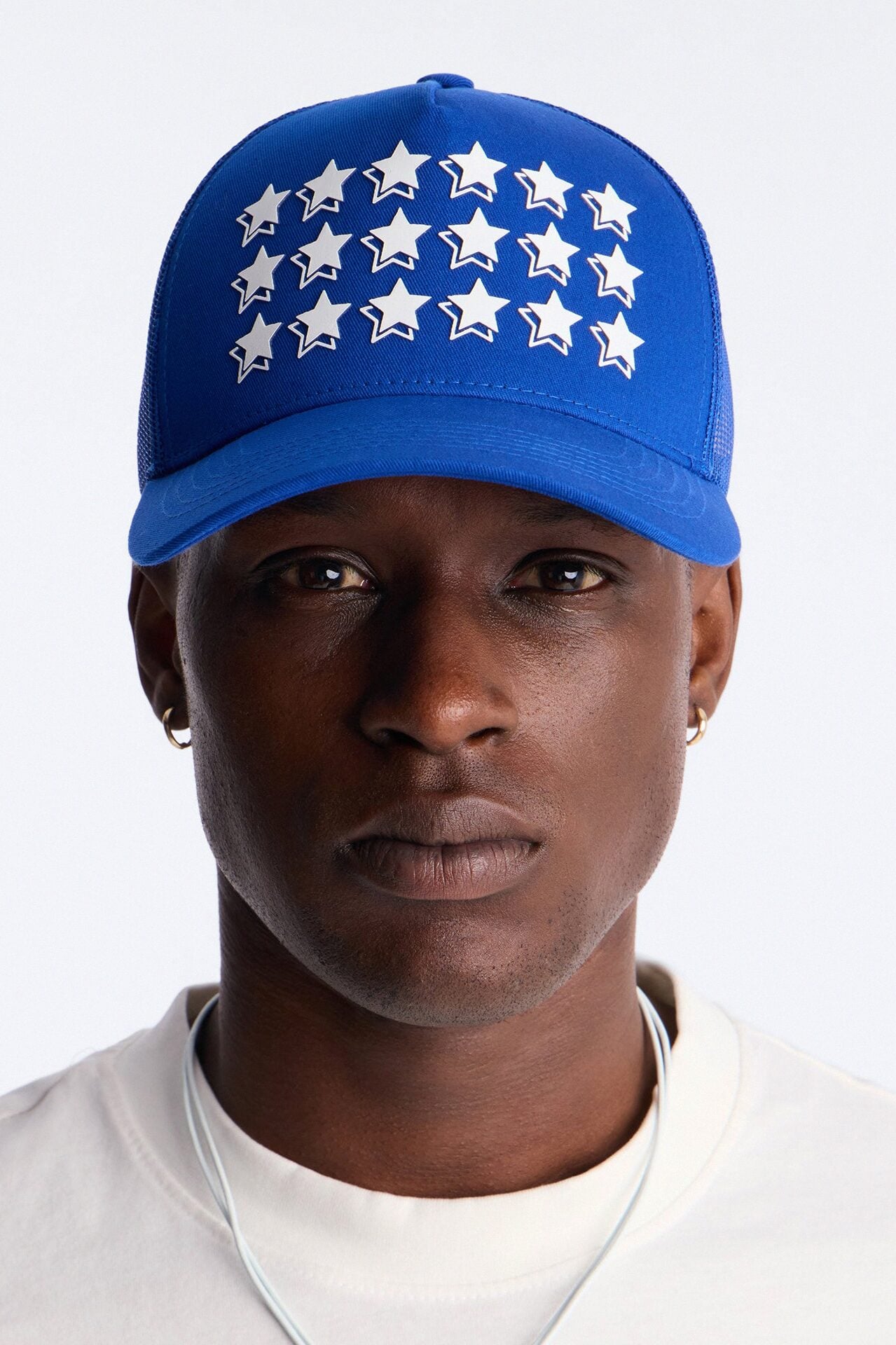 All Star Cotton Twill Mesh Snapback Hat - Blue image 1
