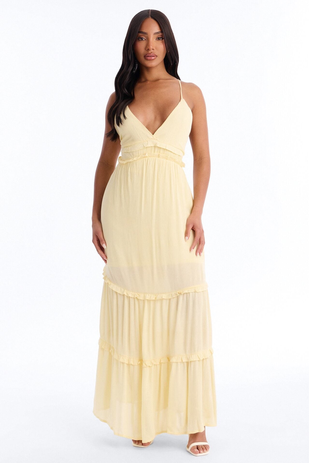 Simone Chiffon Maxi Dress - Yellow image 1