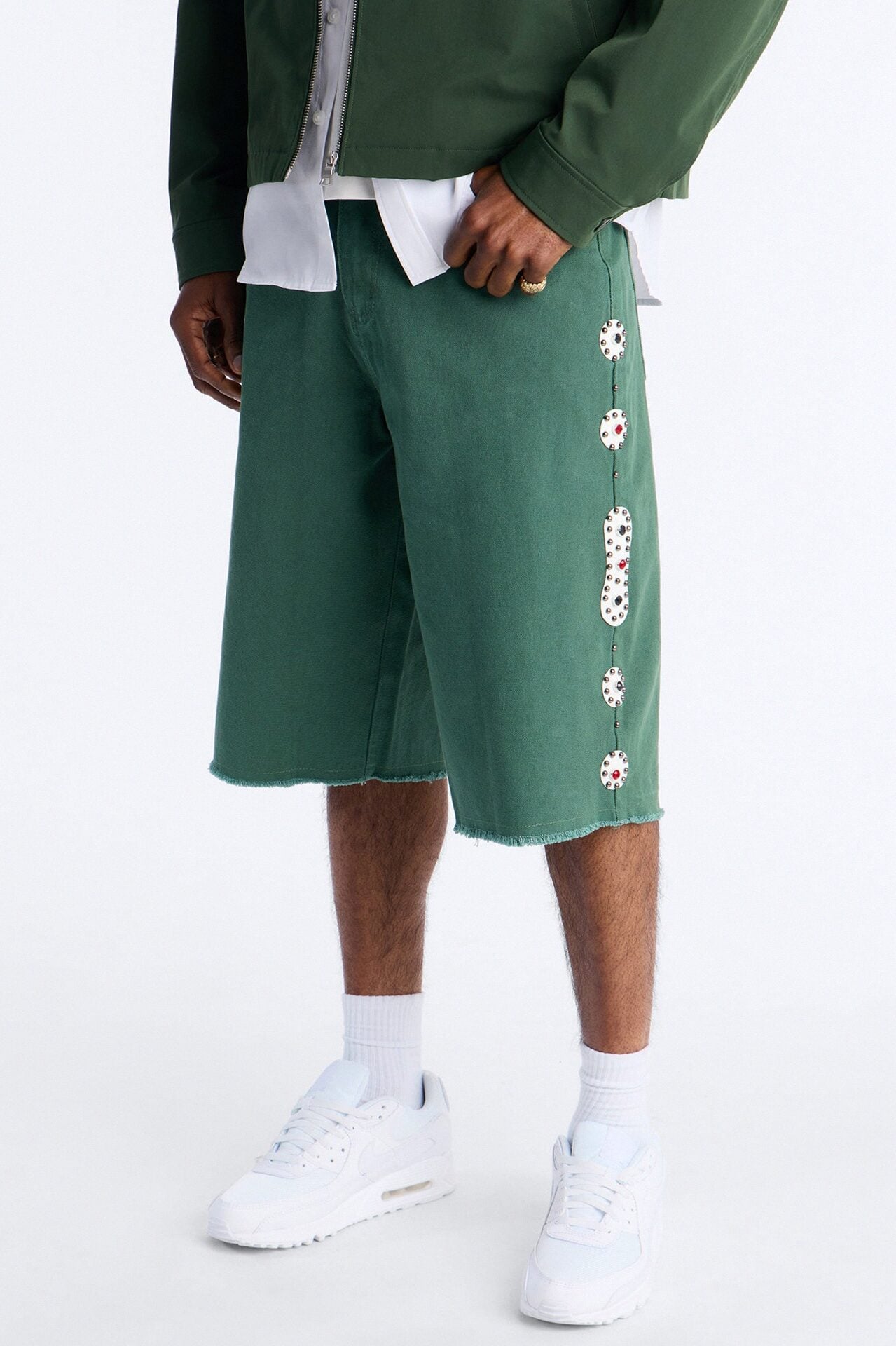 Aspiring Artist Embellished Short - Olive image 1