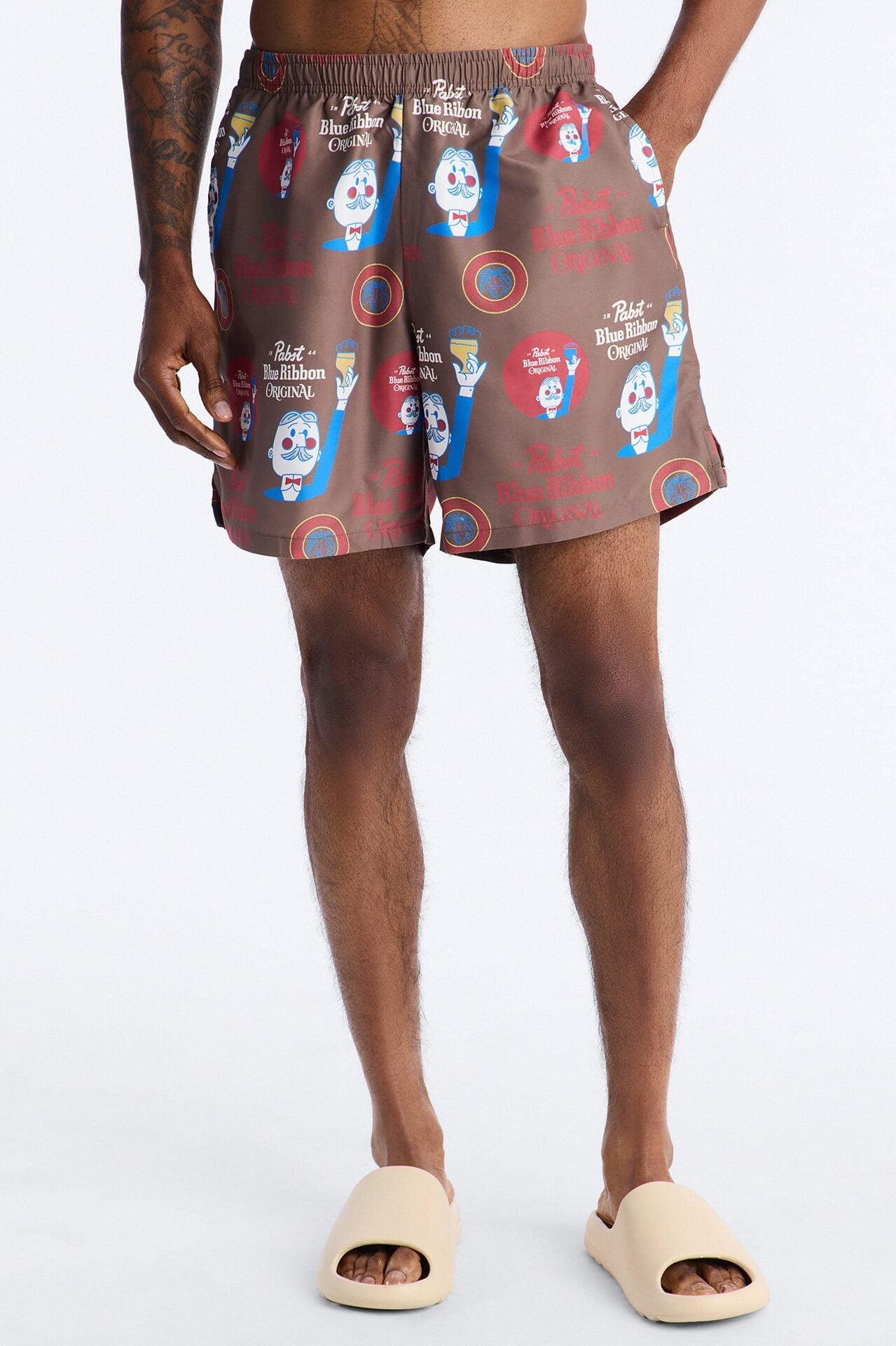 Blue Ribbon Printed Swim Trunk 7″ - Multi Color image 1