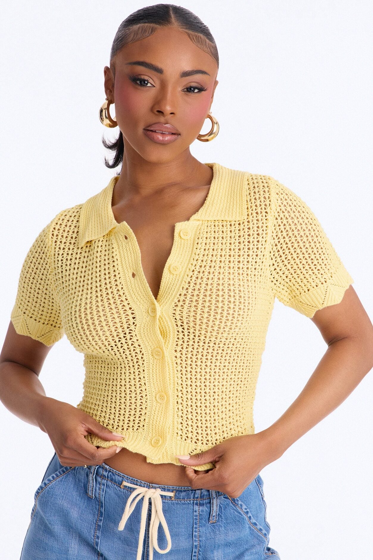 Jazzy Sweater Shirt - Butter Yellow image 1