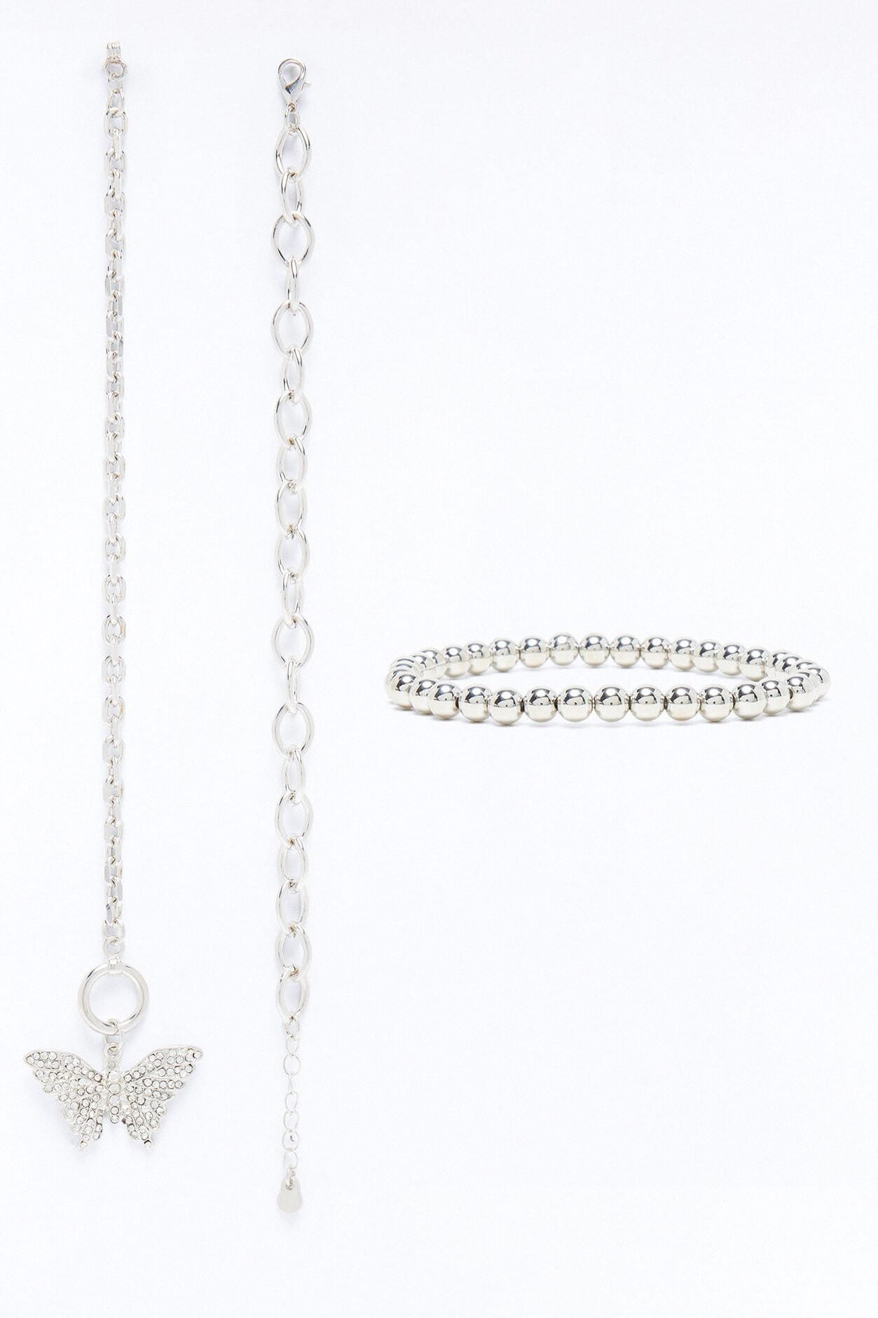 Flyest In Town 3 Piece Bracelet Set - Silver image 1