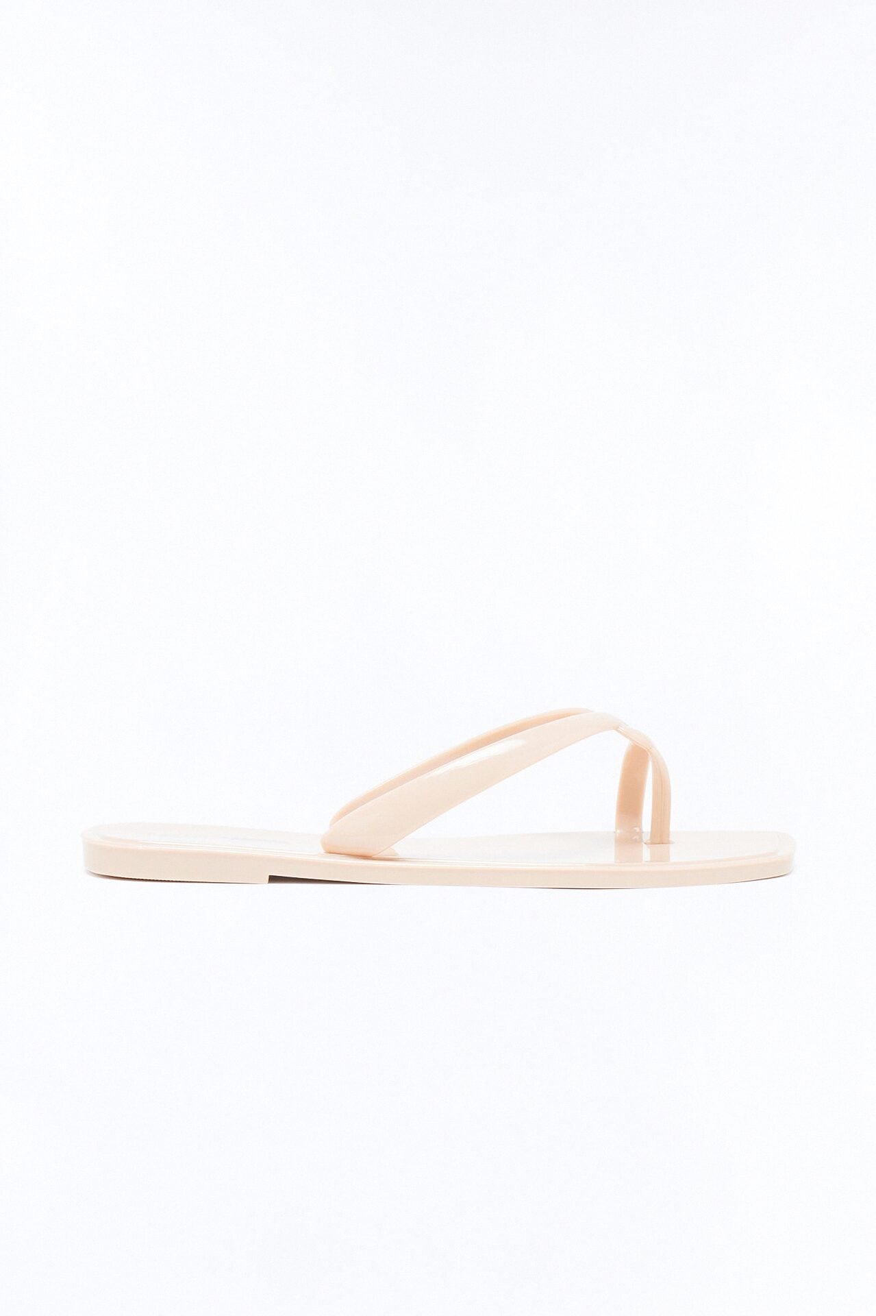 Joane Toe Ring Jelly Flip Flops - Nude image 1