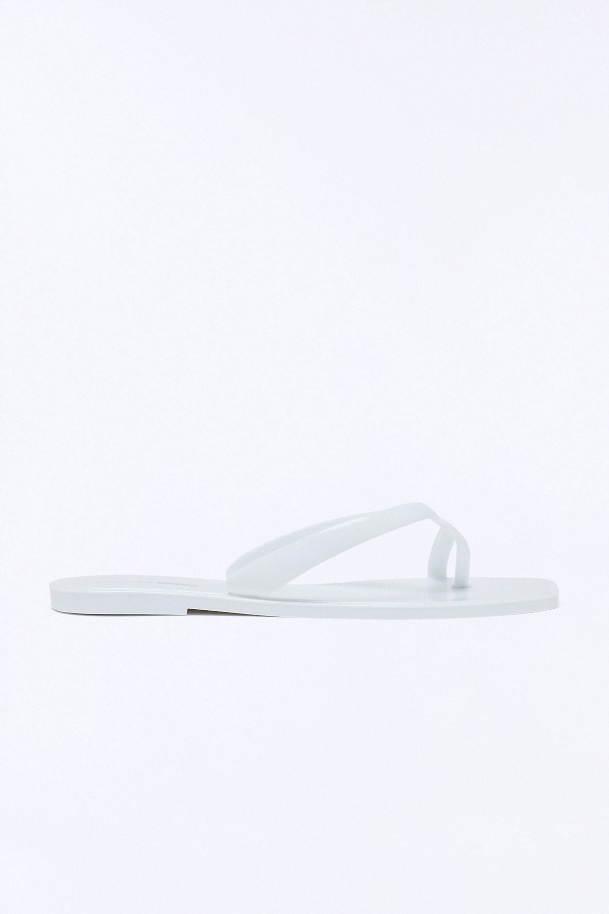 Joane Toe Ring Jelly Flip Flops - White image 1