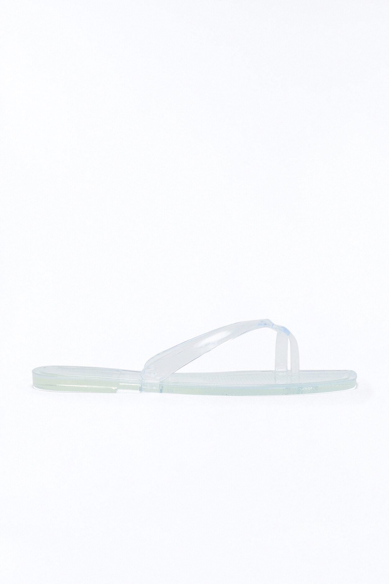 Joane Toe Ring Jelly Flip Flops - Clear image 1