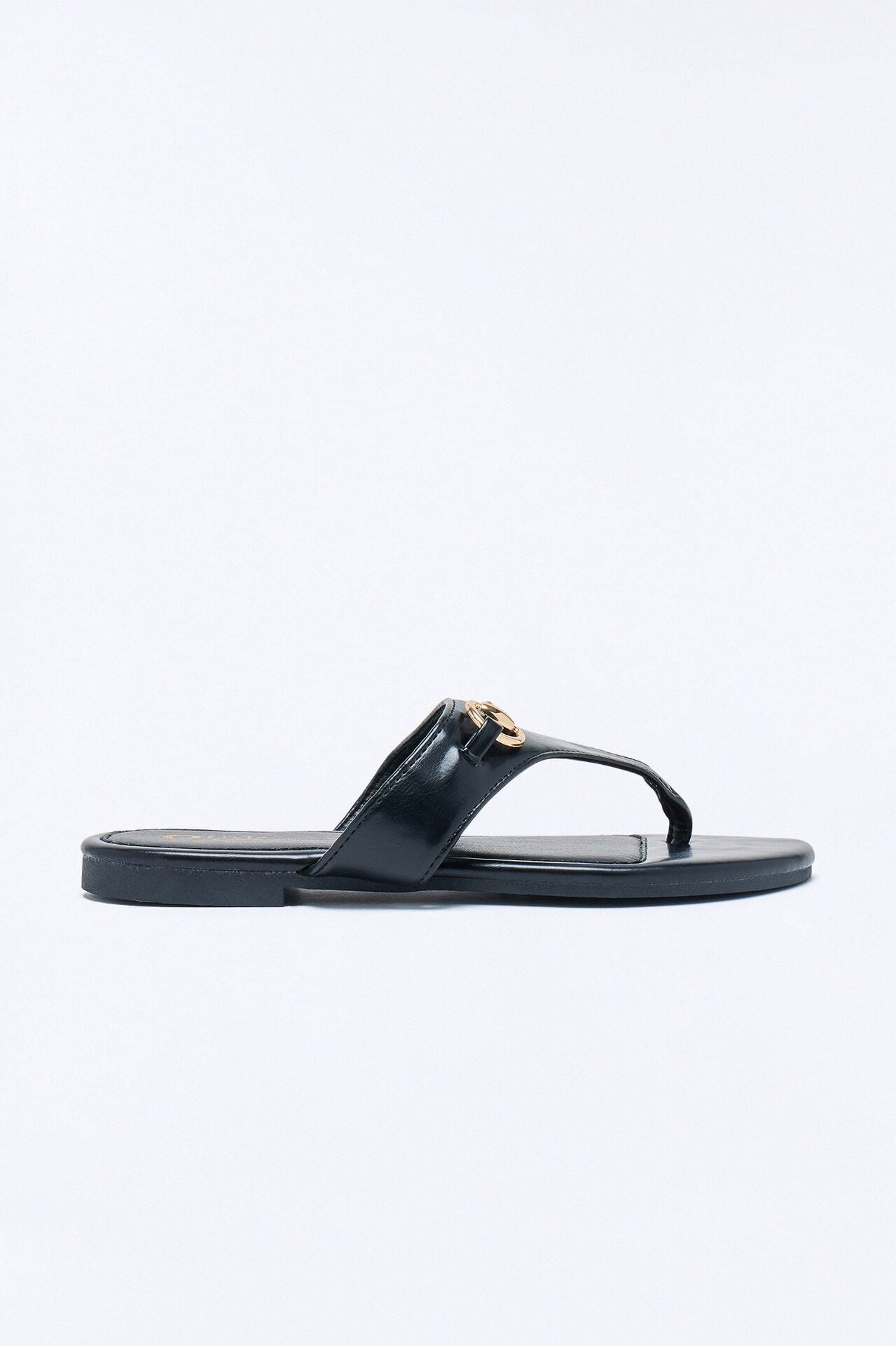 Bello Hardware Flip Flops - Black image 1
