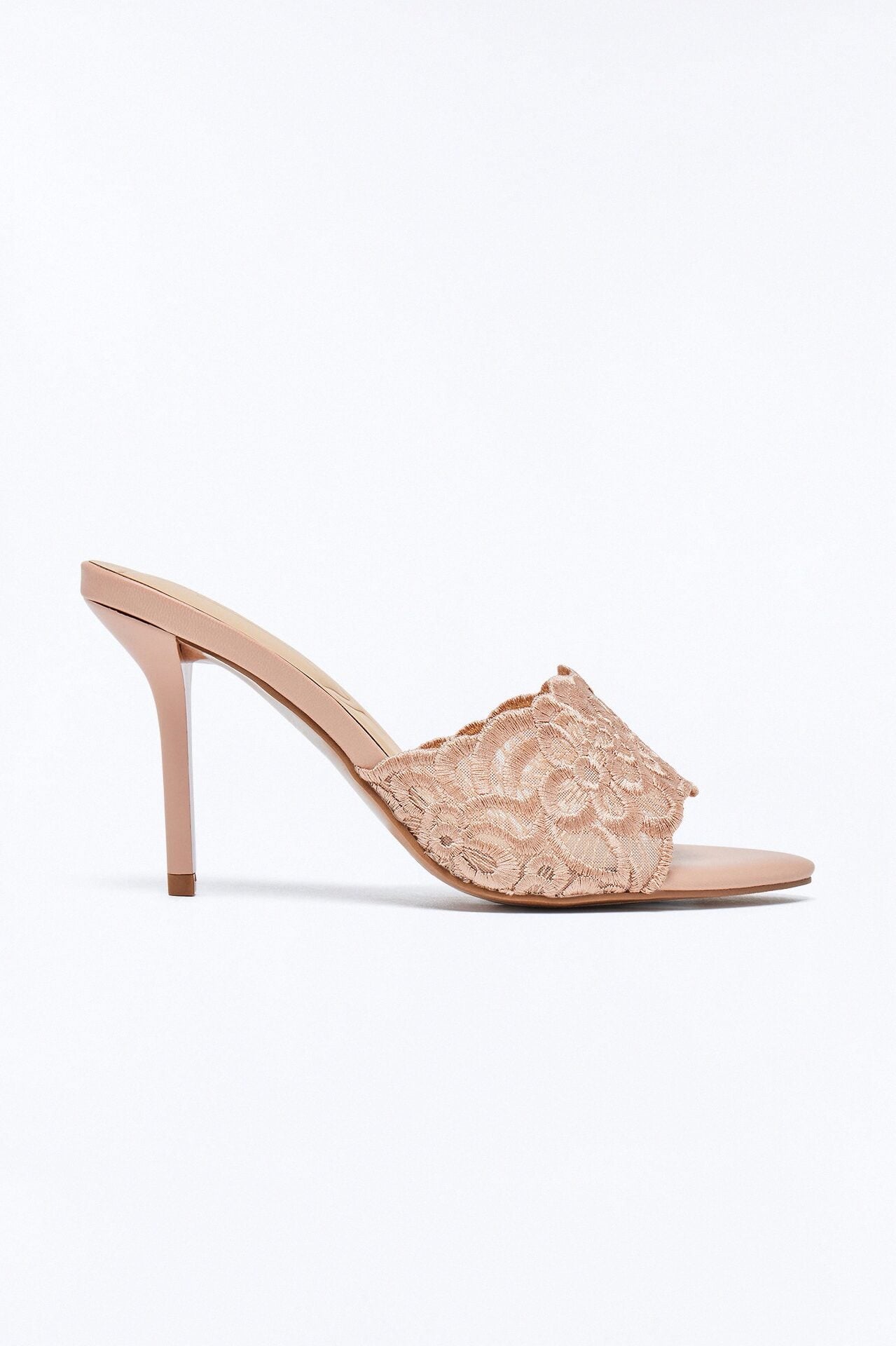 Frey Lace Stiletto Heels - Nude image 1
