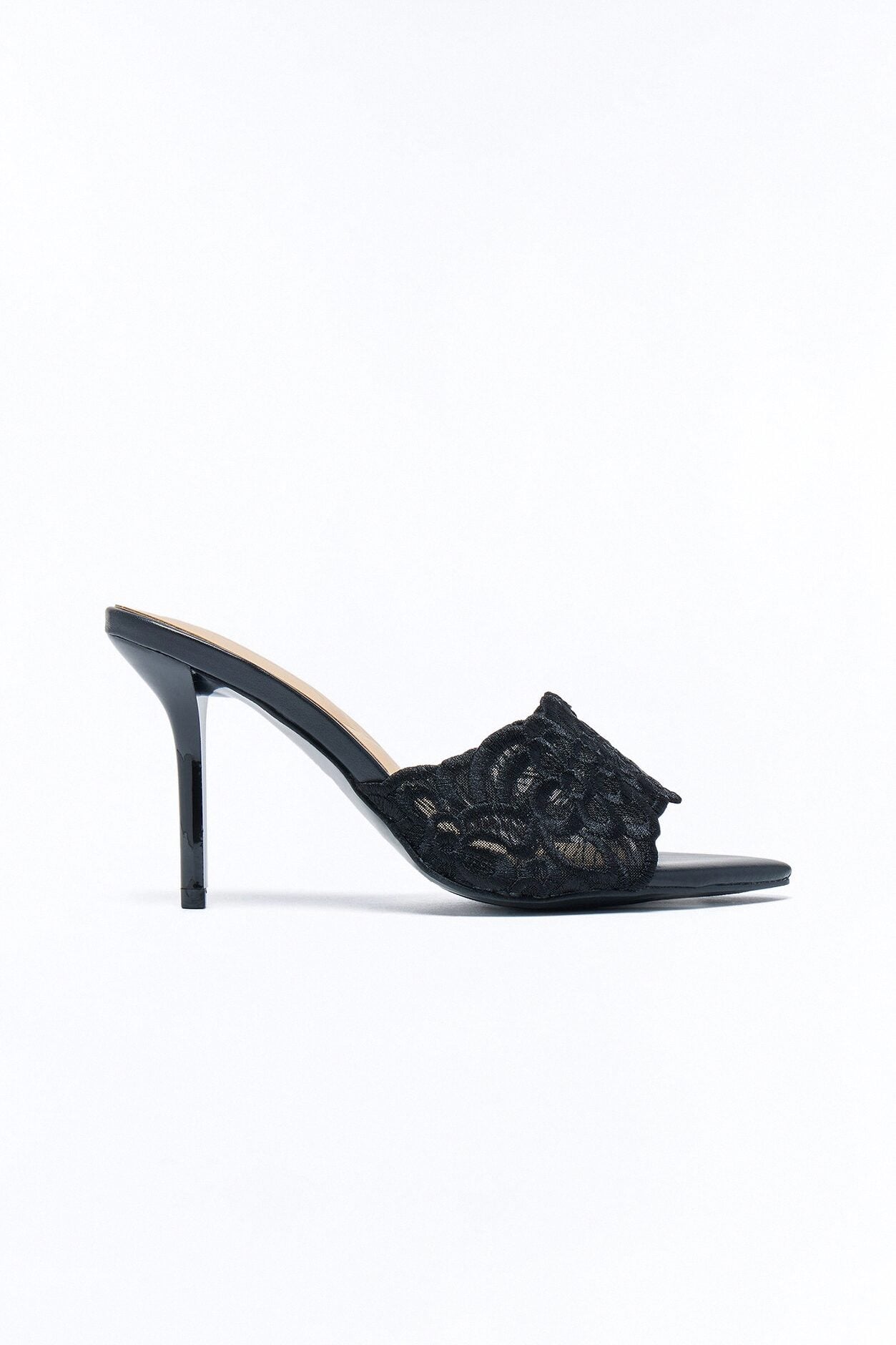 Frey Lace Stiletto Heels - Black image 1