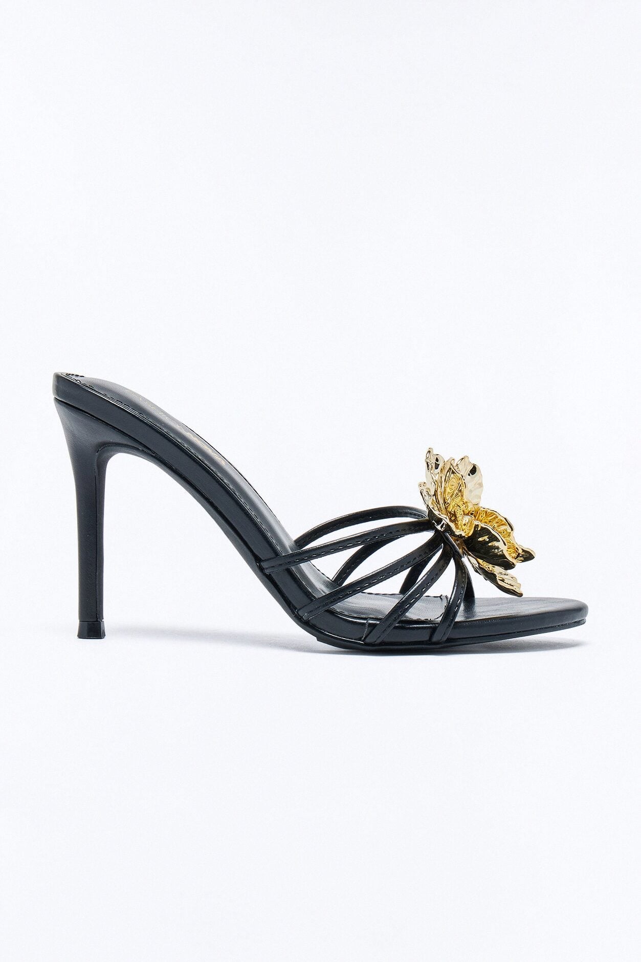 Iana Flower Stiletto Heels - Black image 1