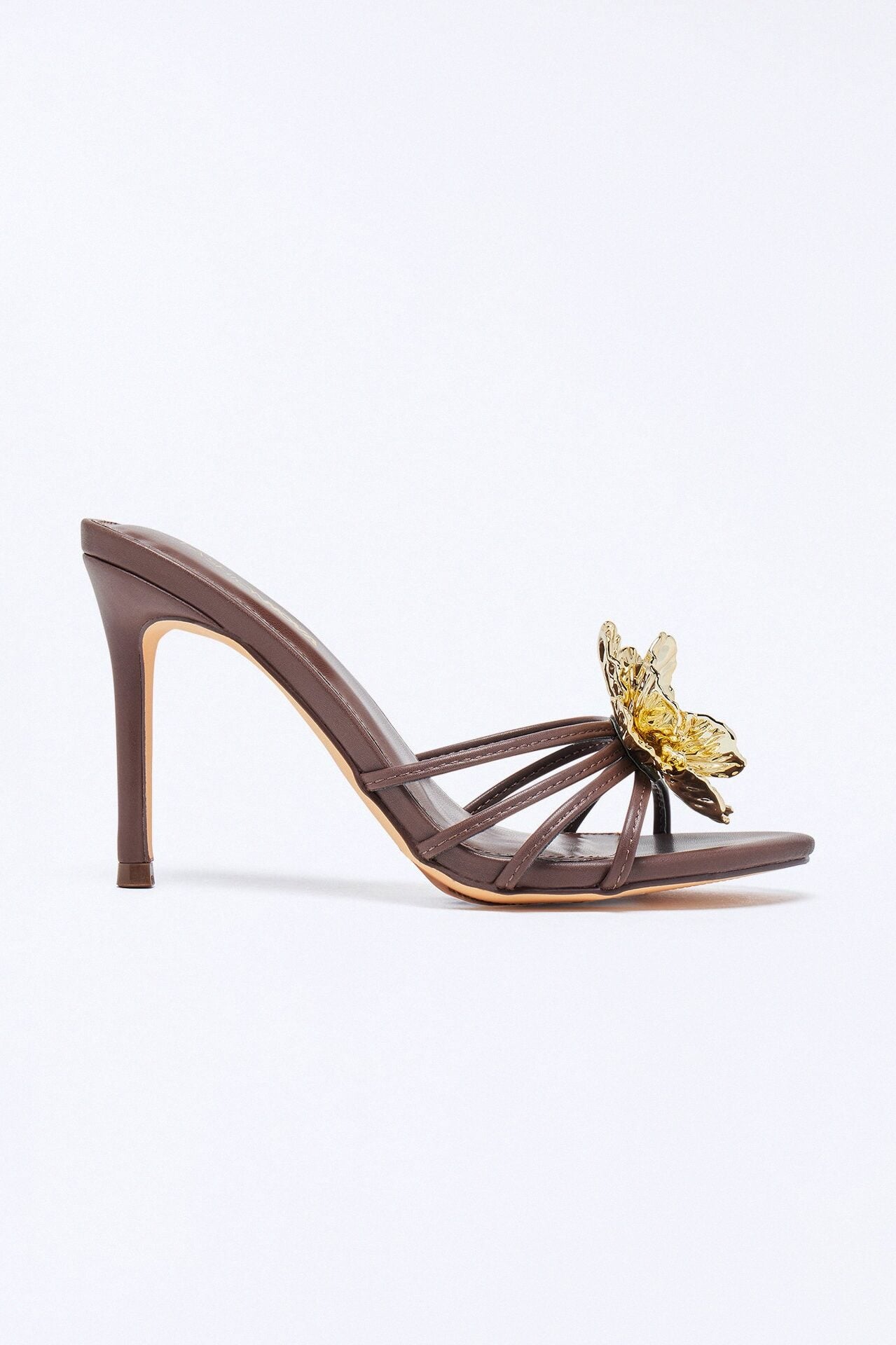 Iana Flower Stiletto Heels - Brown image 1