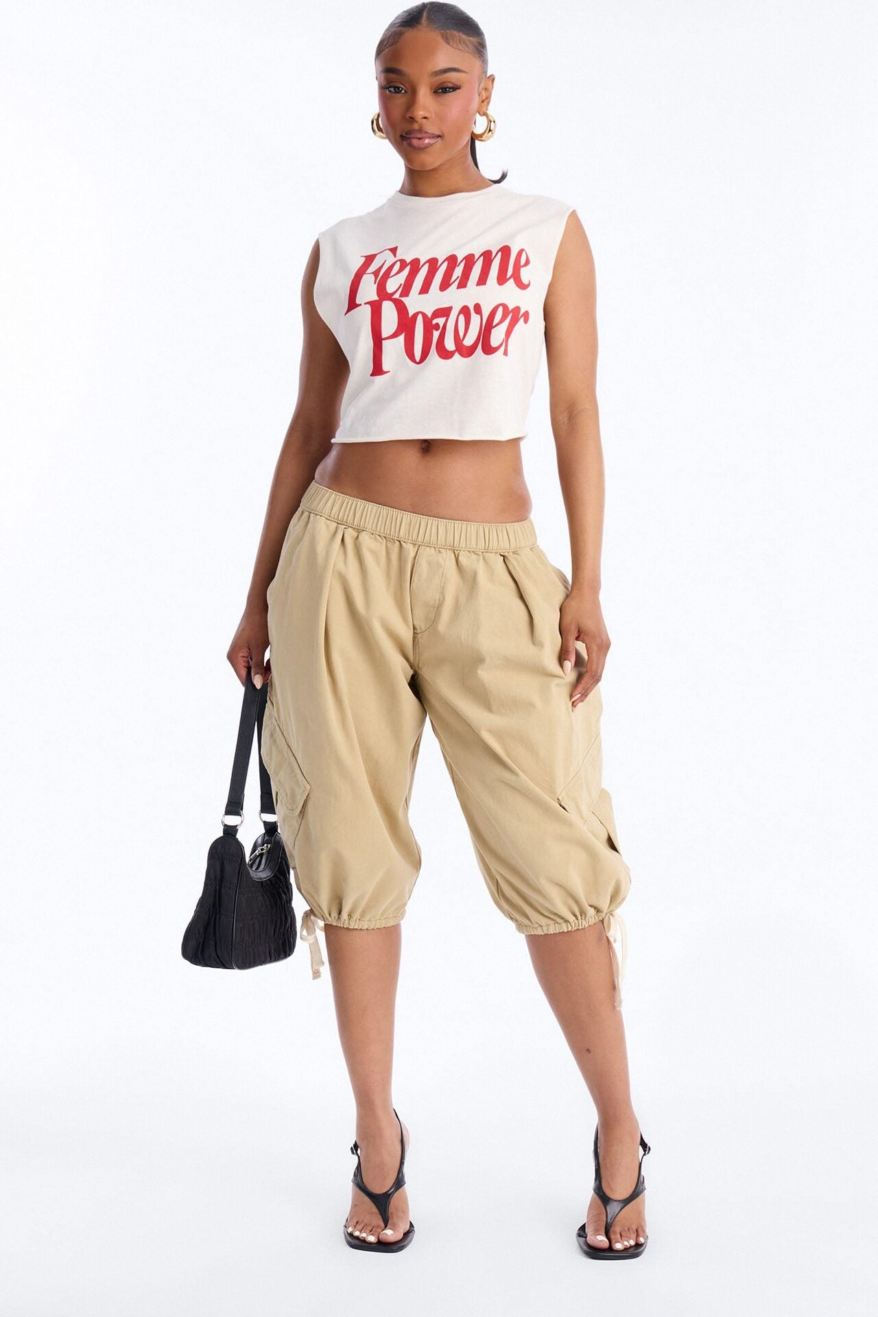 Carter Twill Cargo Bubble Hem Bermuda Short - Khaki image 1