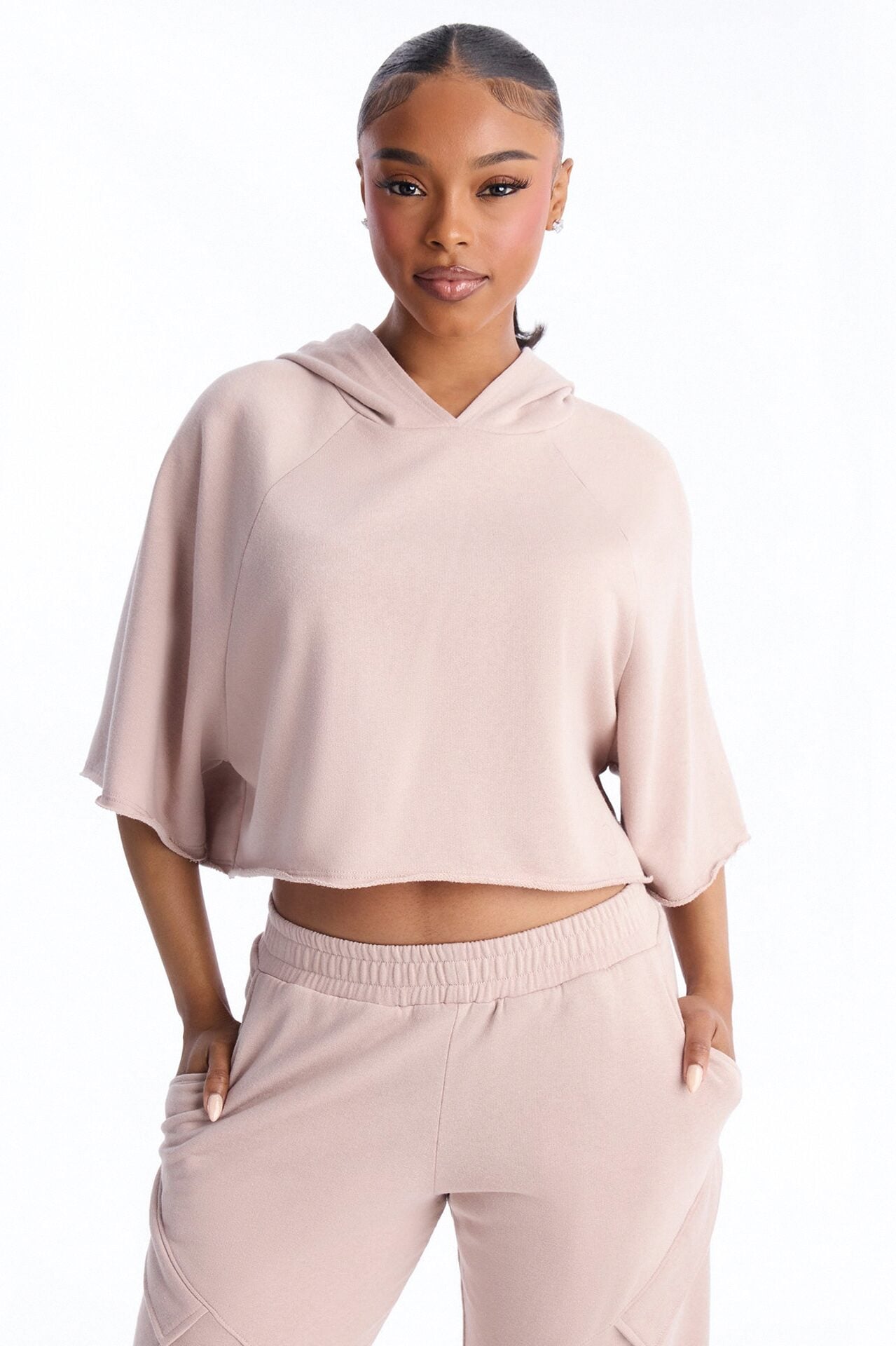 Easy Days French Terry Lounge Top - Taupe image 1