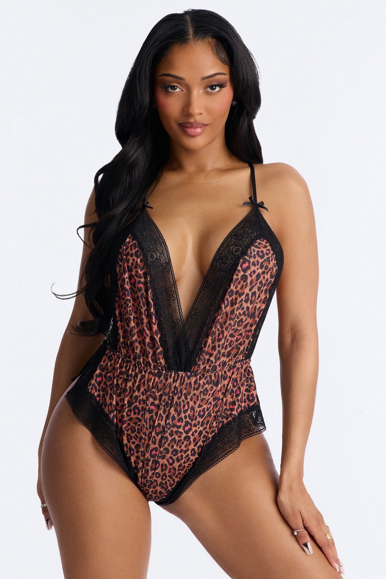Fiona Open Side Teddy - Leopard image 1
