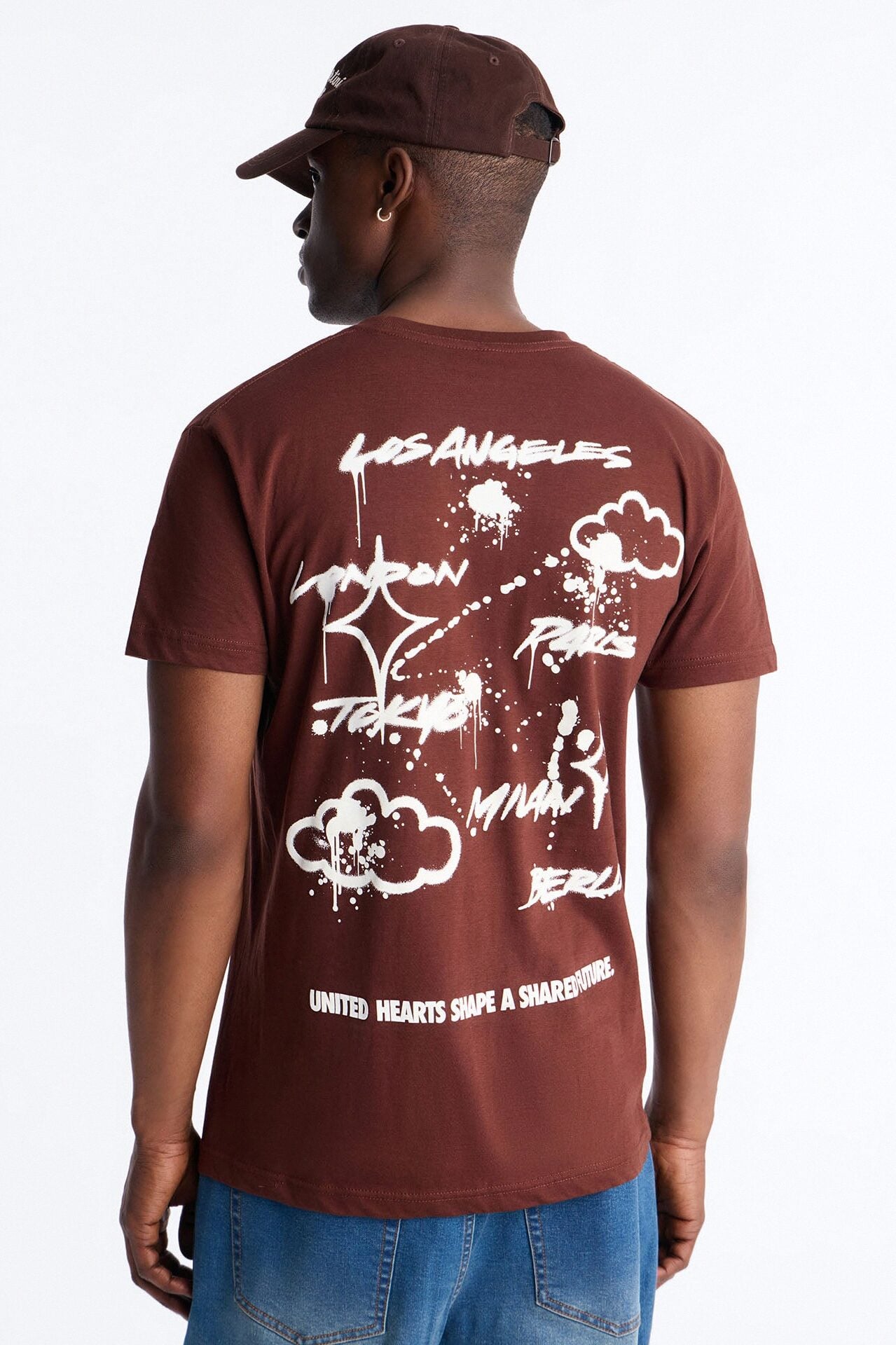 United Hearts Worldwide Short Sleeve Tee - Brown image 1