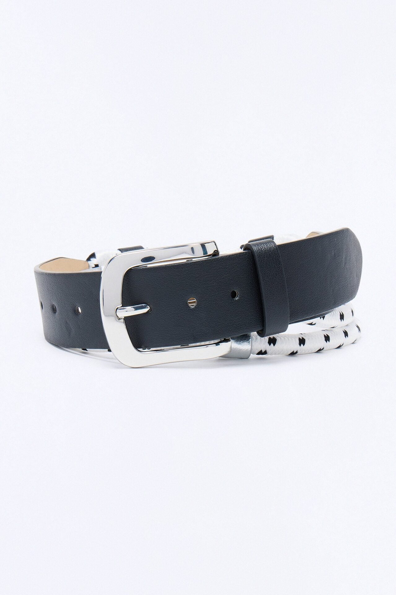 Utility Adjustable Bungee Cord Belt - White/combo image 1