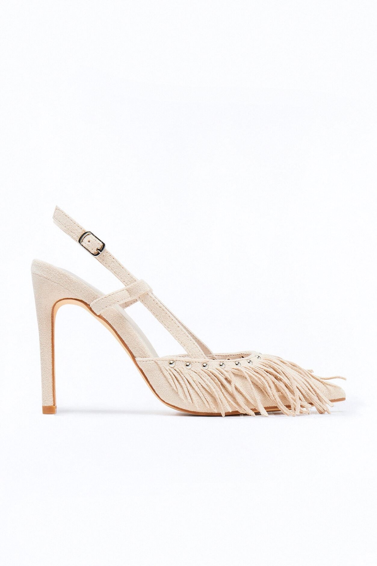 Dariella Fringe Slingback Pumps - Ivory image 1